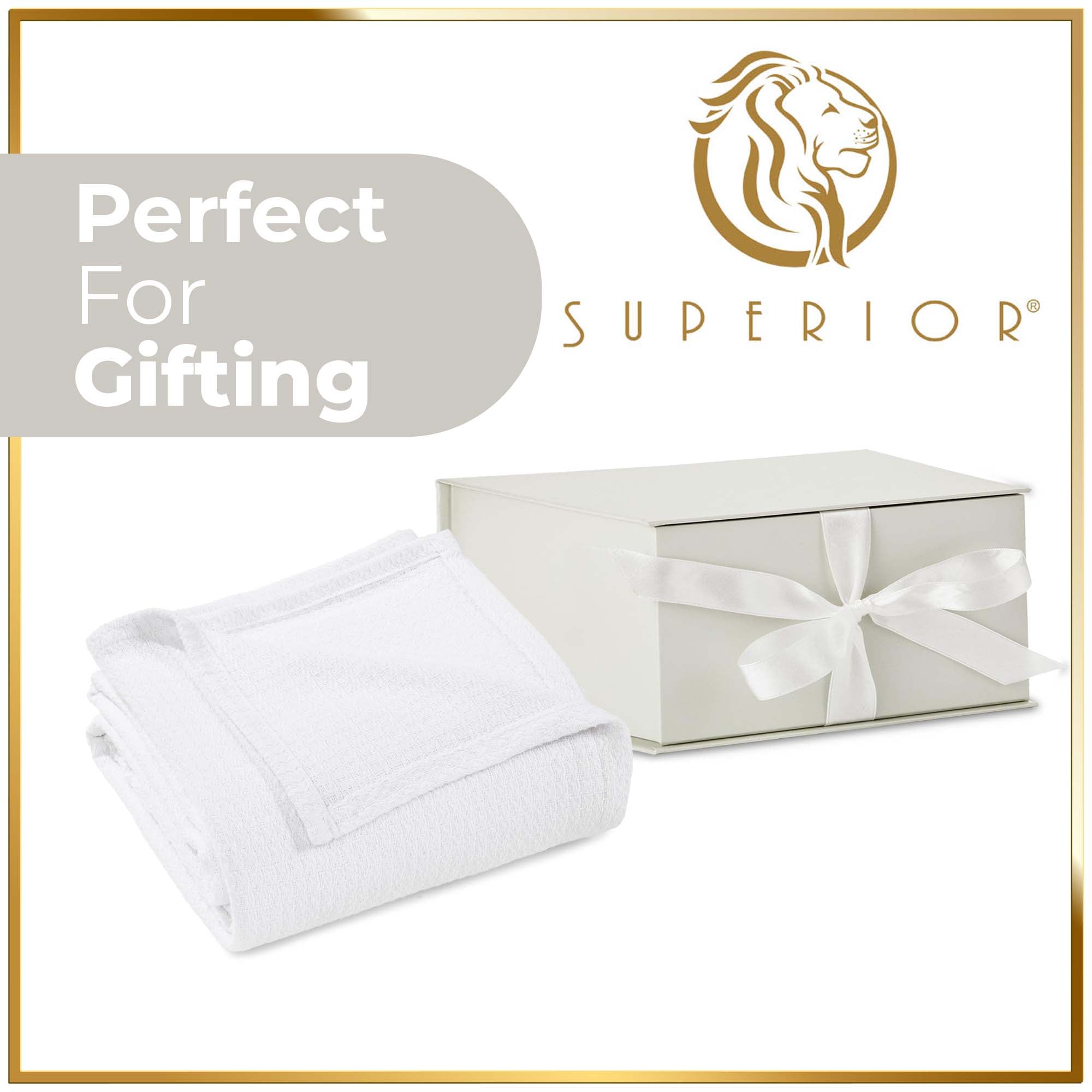 Textured Cotton Weave Solid Waffle Blanket or Throw - Omnigoodsstore