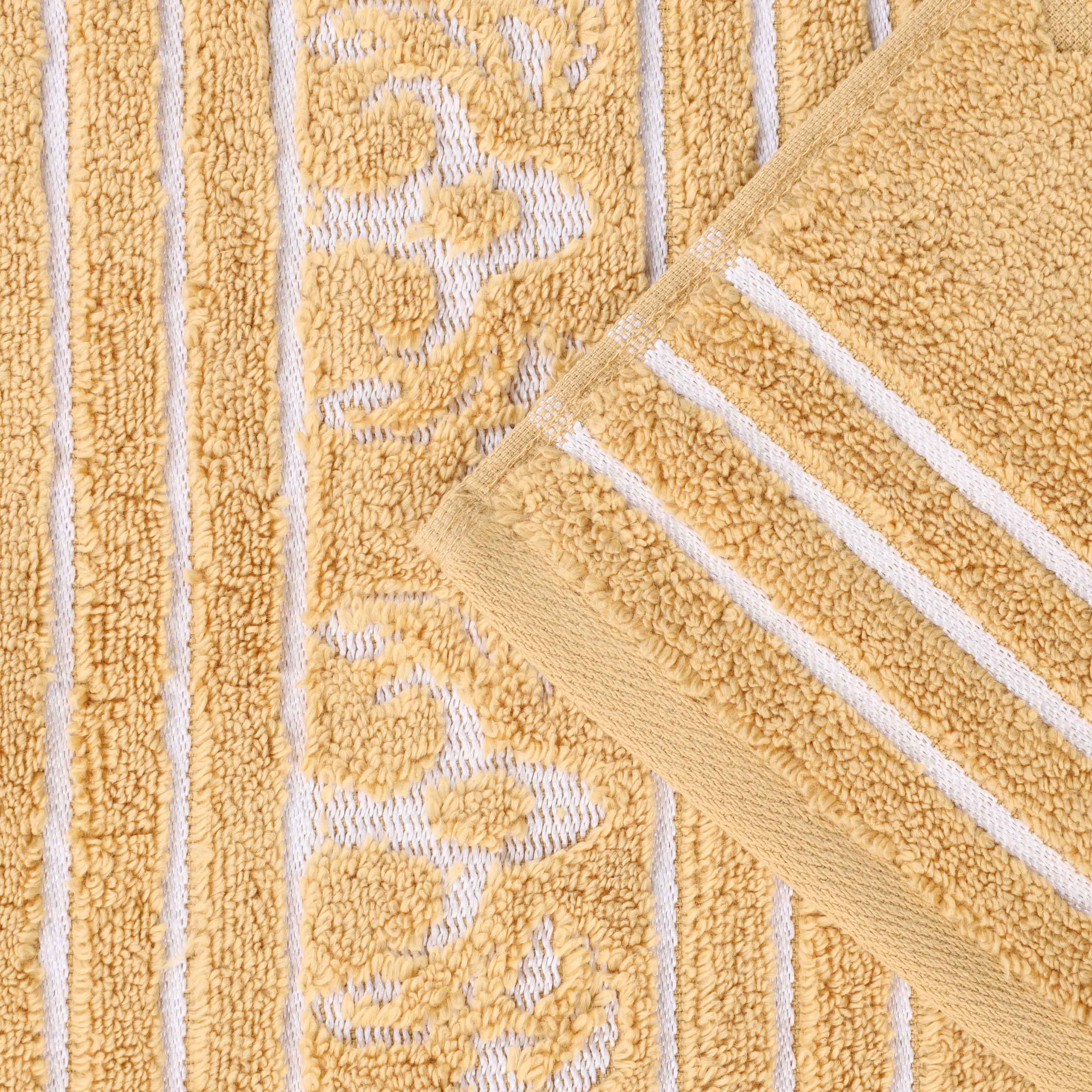 Sadie Zero Twist Cotton Solid and Jacquard Floral Face Towel Set of 12 - Omnigoodsstore