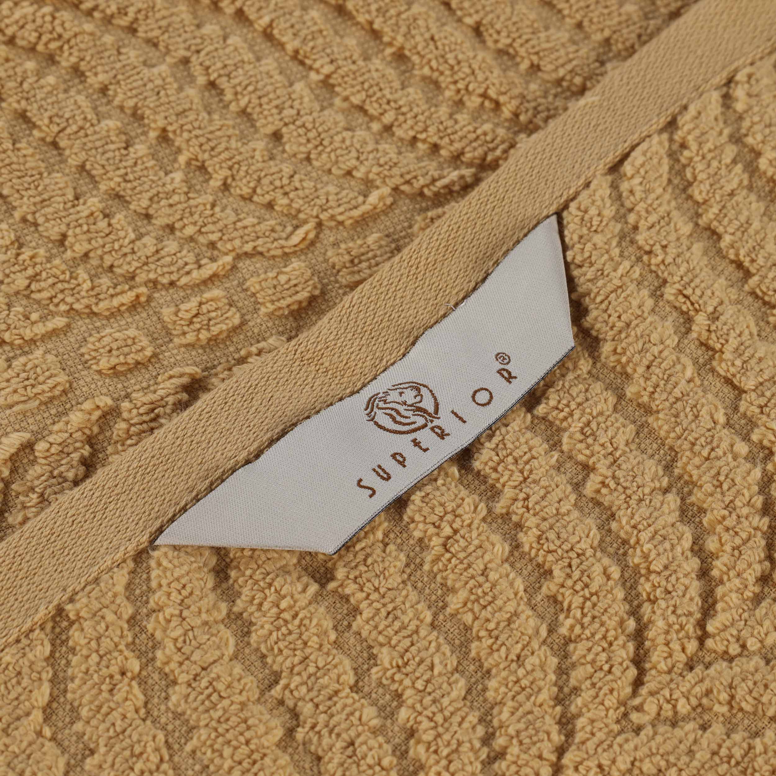 Zero Twist Cotton Solid & Jacquard Elegant Chevron Bath Towel Set of 4 - Omnigoodsstore