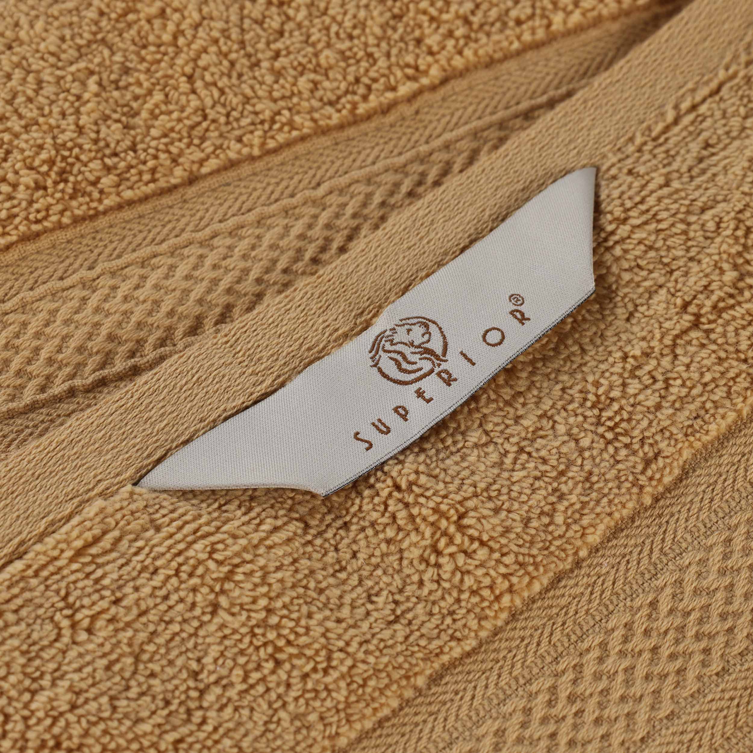 Zero Twist Cotton Solid & Jacquard Elegant Chevron Bath Towel Set of 4 - Omnigoodsstore