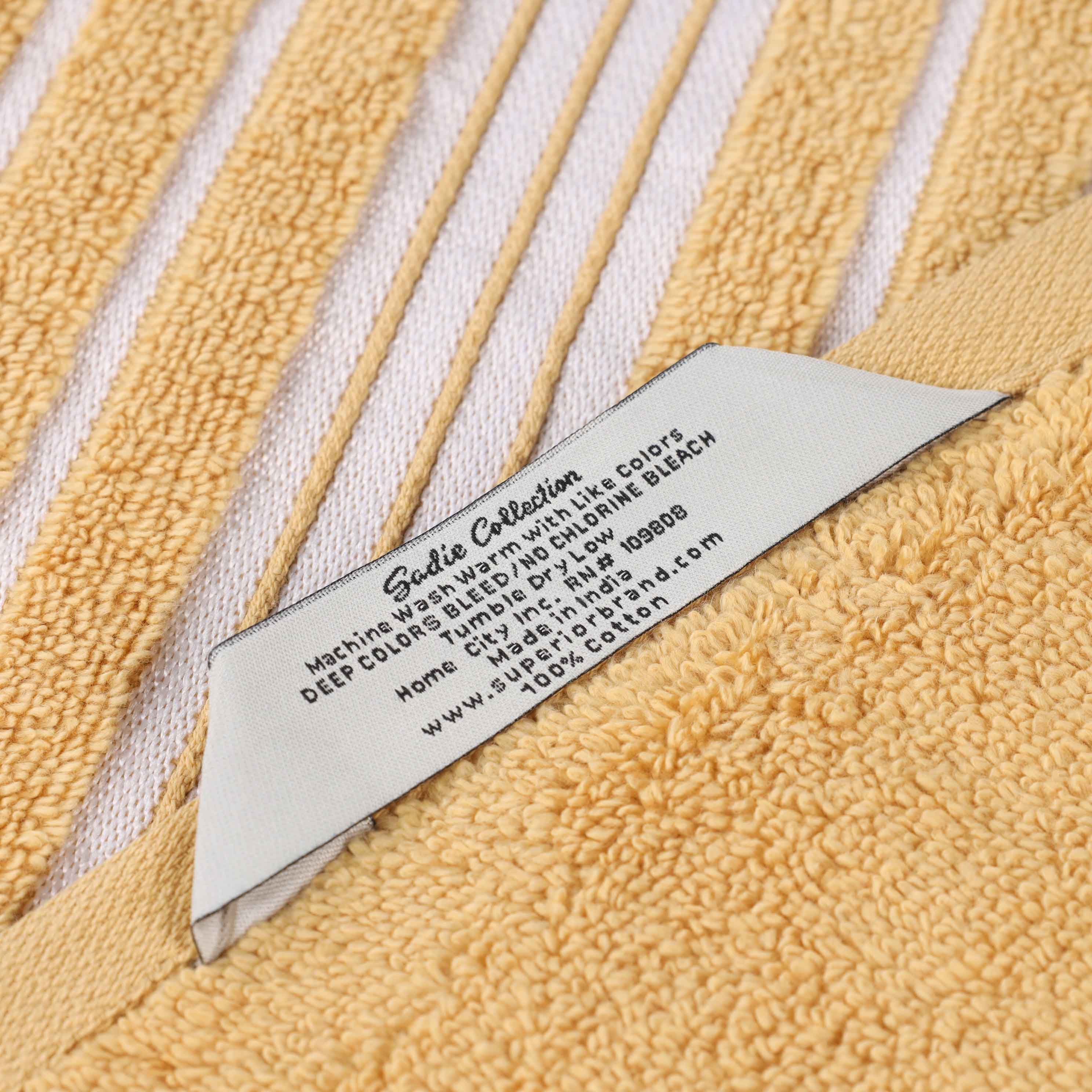 Sadie Zero Twist Cotton Solid and Jacquard Floral Face Towel Set of 12 - Omnigoodsstore