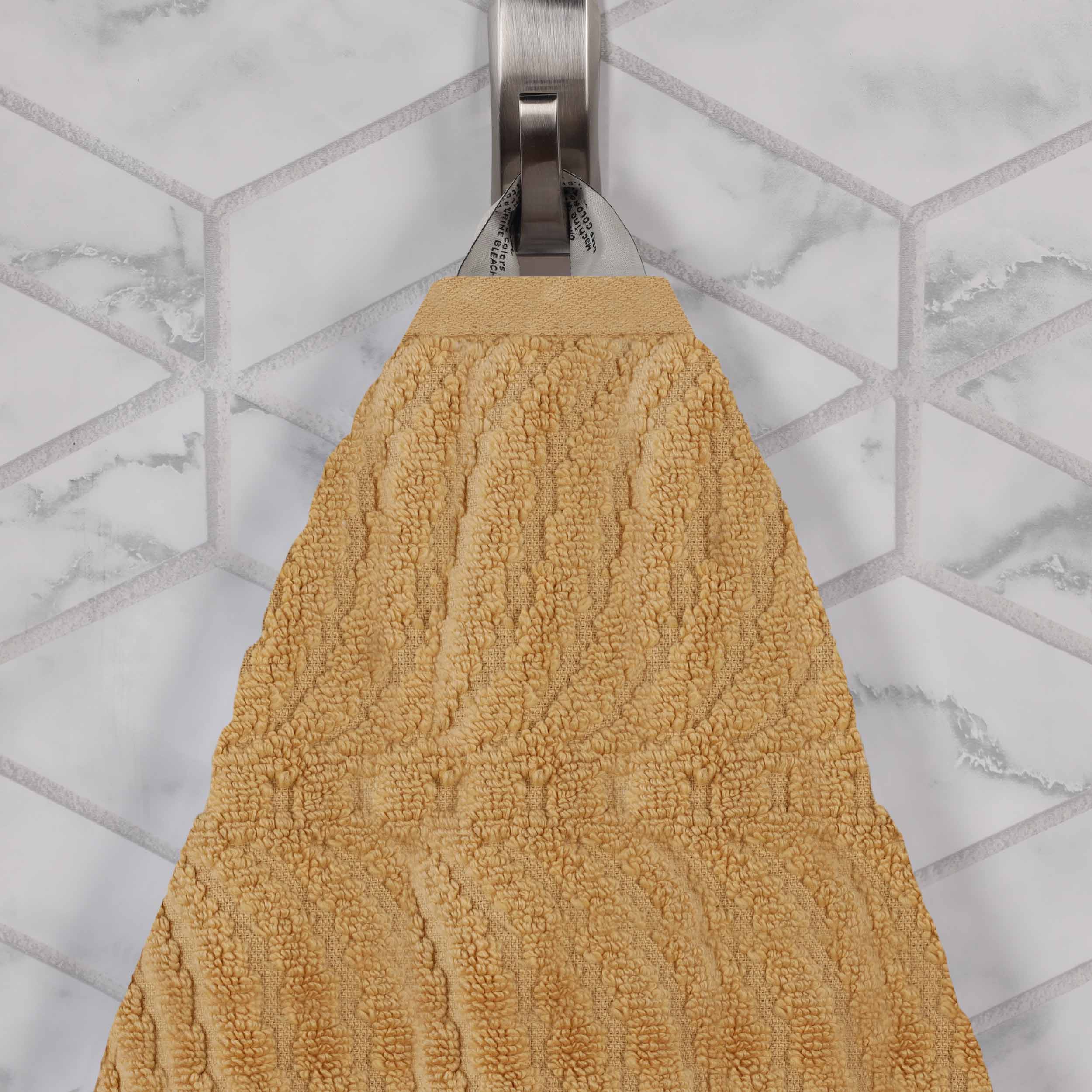 Zero Twist Cotton Solid & Jacquard Elegant Chevron Bath Towel Set of 4 - Omnigoodsstore