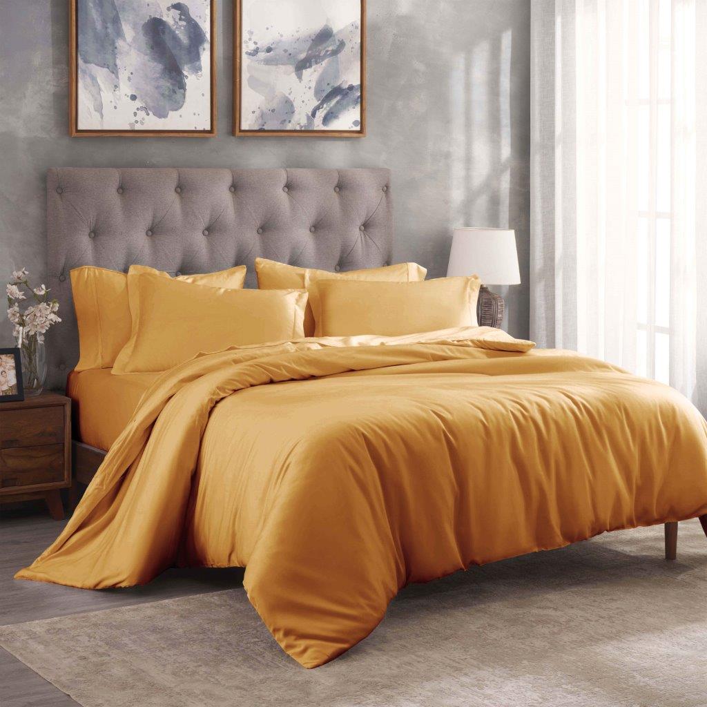 Egyptian Cotton 300 Thread Count Solid Duvet Cover Set - Omnigoodsstore