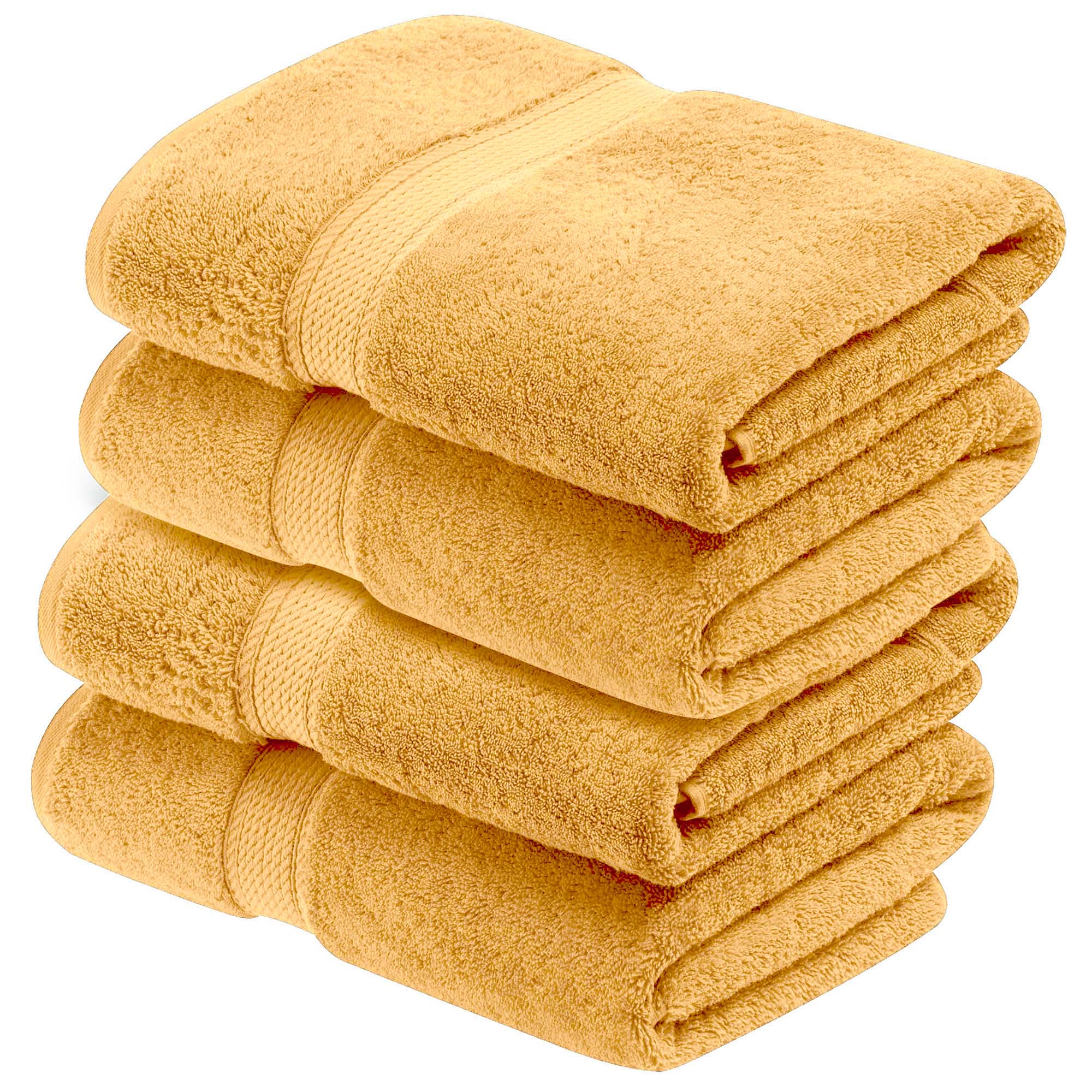 Egyptian Cotton Pile Plush Heavyweight Soft 4 Piece Bath Towel Set - Omnigoodsstore