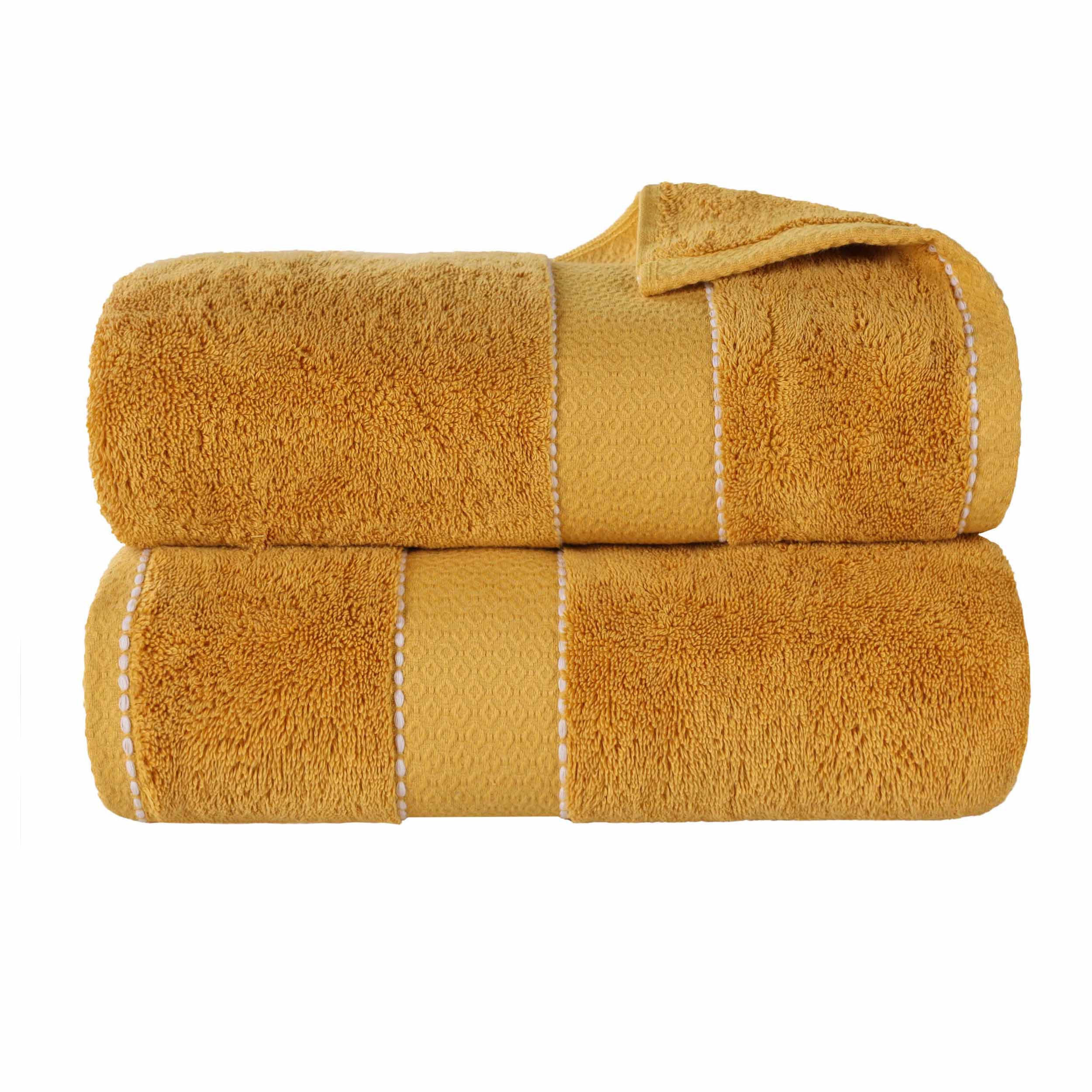 Niles Egypt Produced Giza Cotton Dobby Absorbent Bath Sheet Set of 2 - Omnigoodsstore