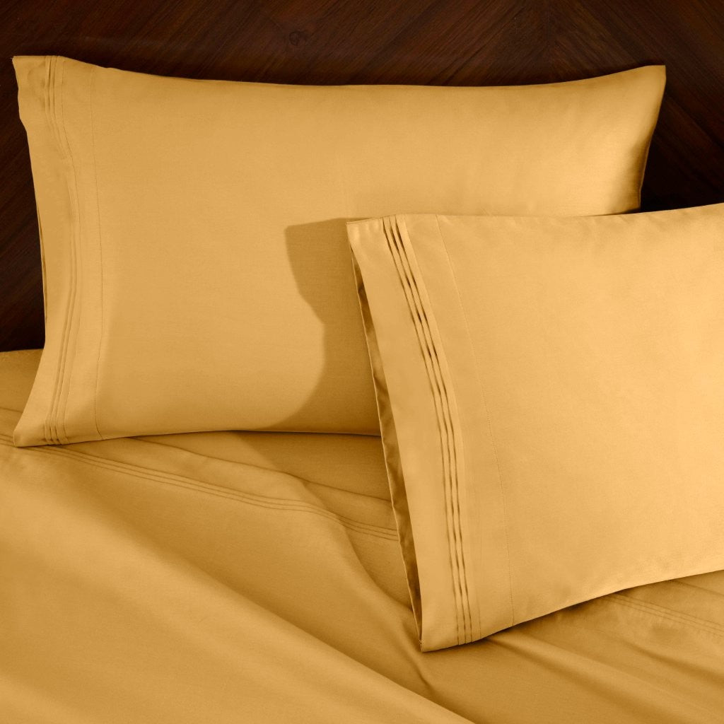 1000 Thread Count Egyptian Cotton Bed Sheet Set Olympic Queen - Omnigoodsstore