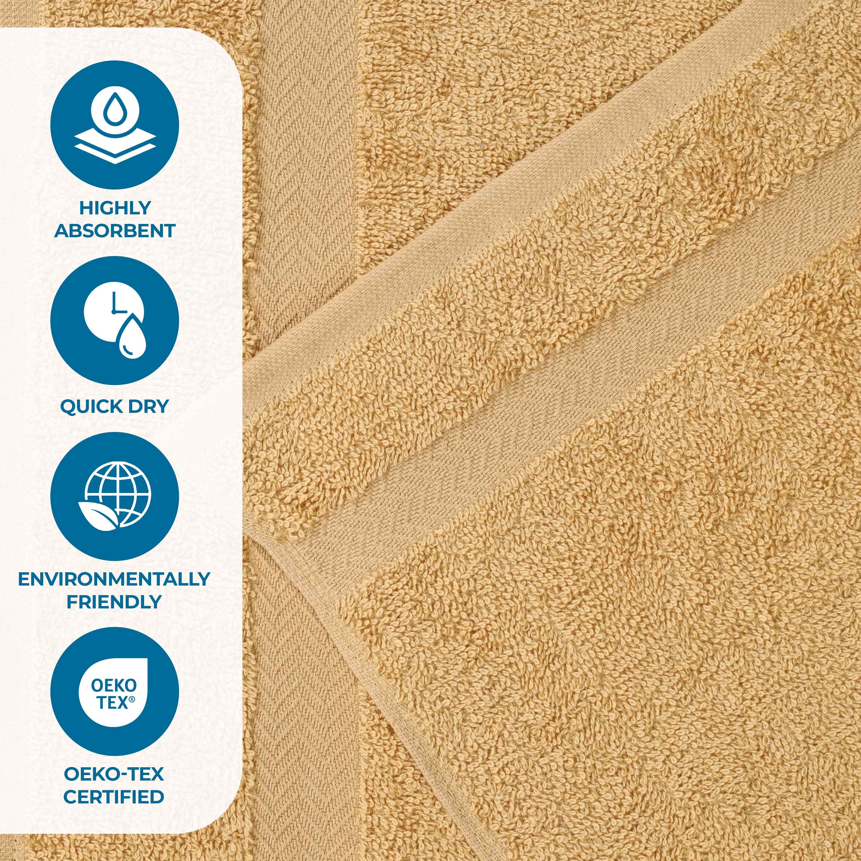 Franklin Cotton Eco Friendly 8 Piece Hand Towel Set - Omnigoodsstore