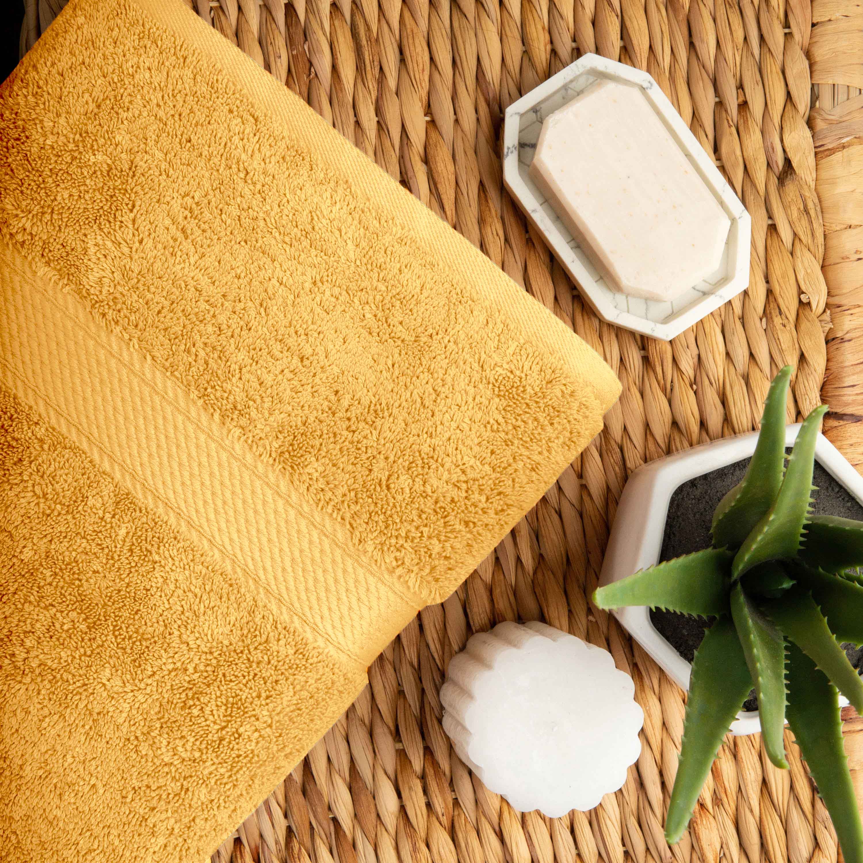 Egyptian Cotton Pile Plush Heavyweight Soft 4 Piece Bath Towel Set - Omnigoodsstore