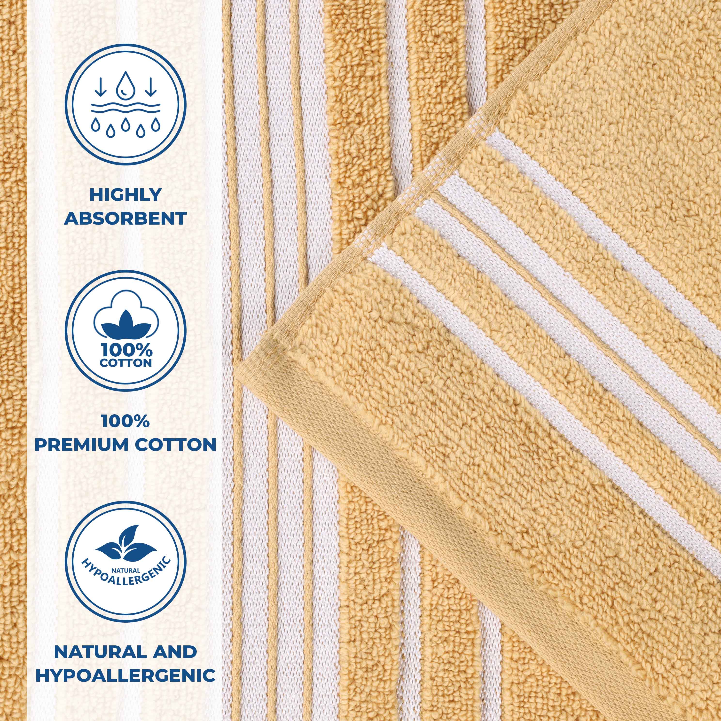 Sadie Zero Twist Cotton Solid and Jacquard Floral Hand Towel Set of 6 - Omnigoodsstore