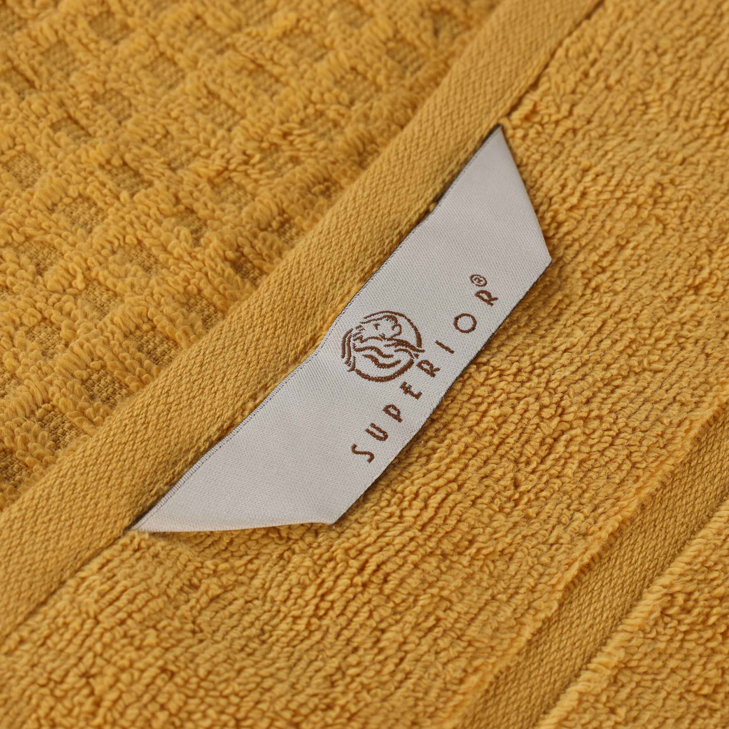 Zero Twist Cotton Waffle Honeycomb Soft Absorbent Hand Towel Set of 6 - Omnigoodsstore