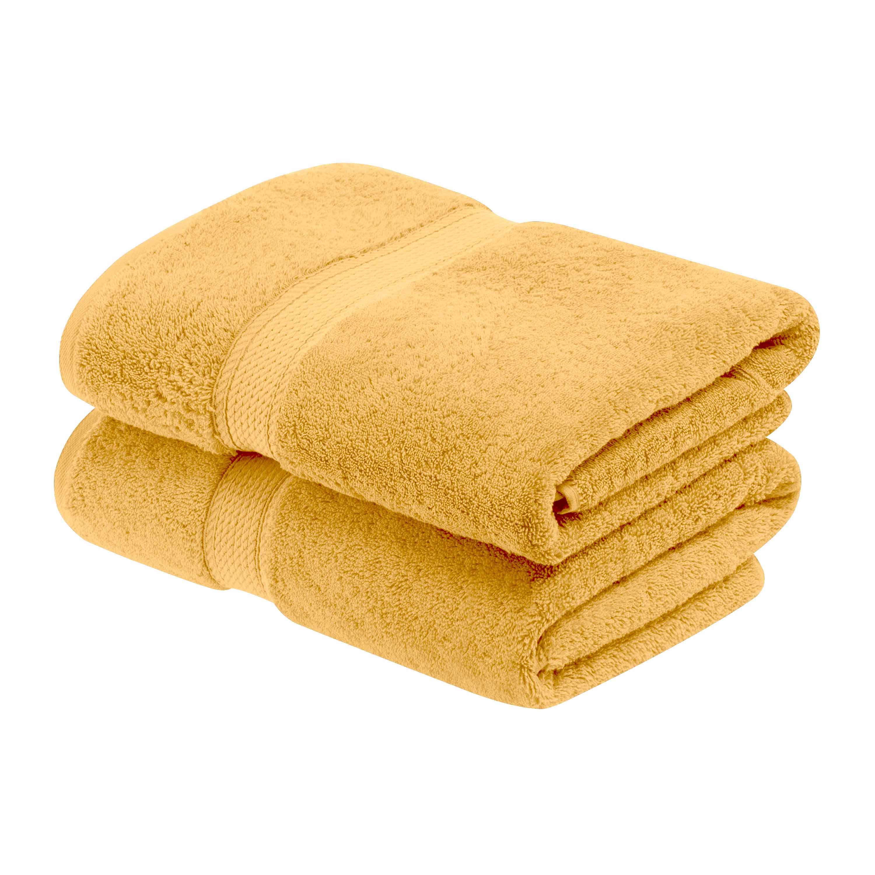 Egyptian Cotton Pile Plush Heavyweight Soft 2 Piece Bath Towel Set - Omnigoodsstore