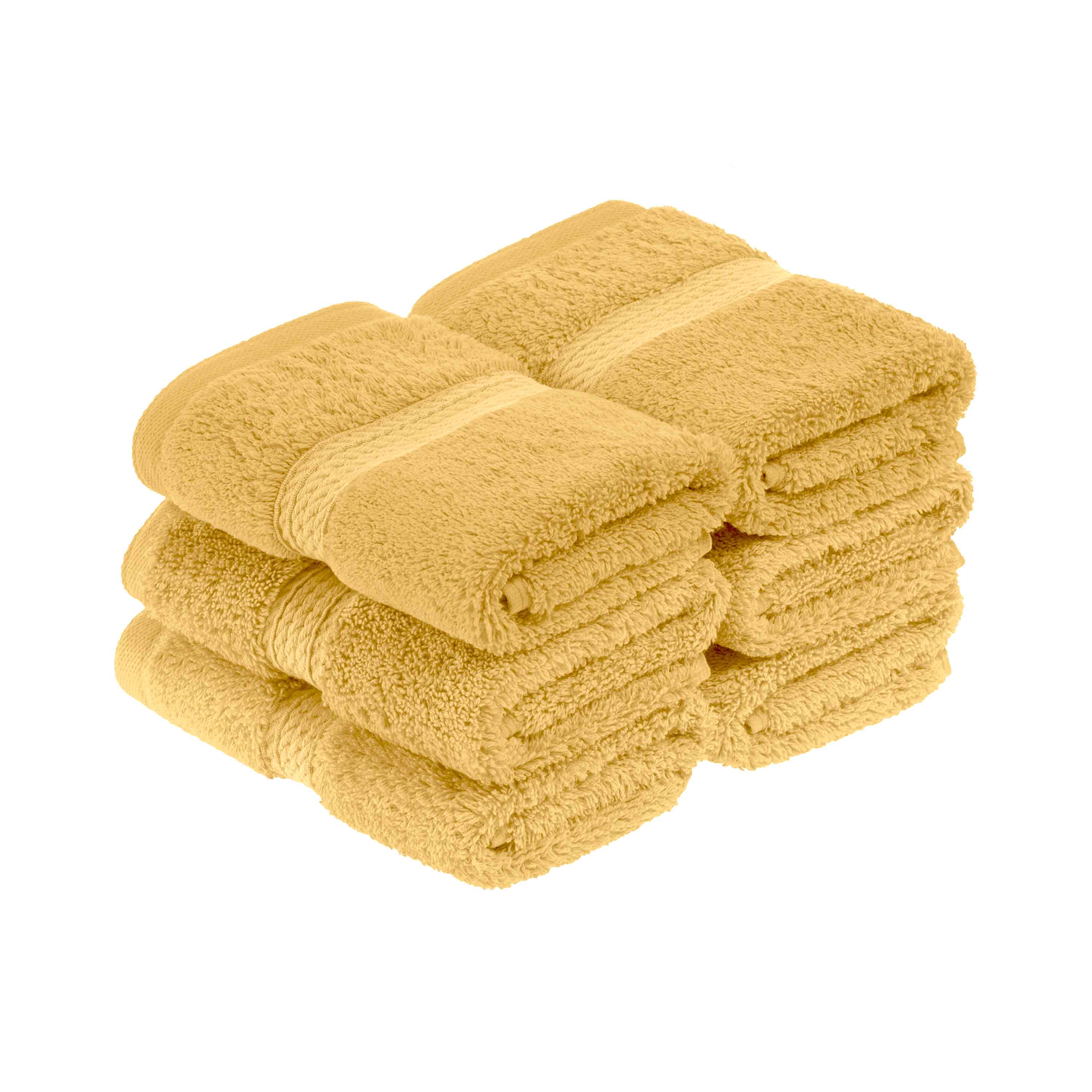 Egyptian Cotton Pile Plush Heavyweight Luxury Soft Face Towel Set of 6 - Omnigoodsstore