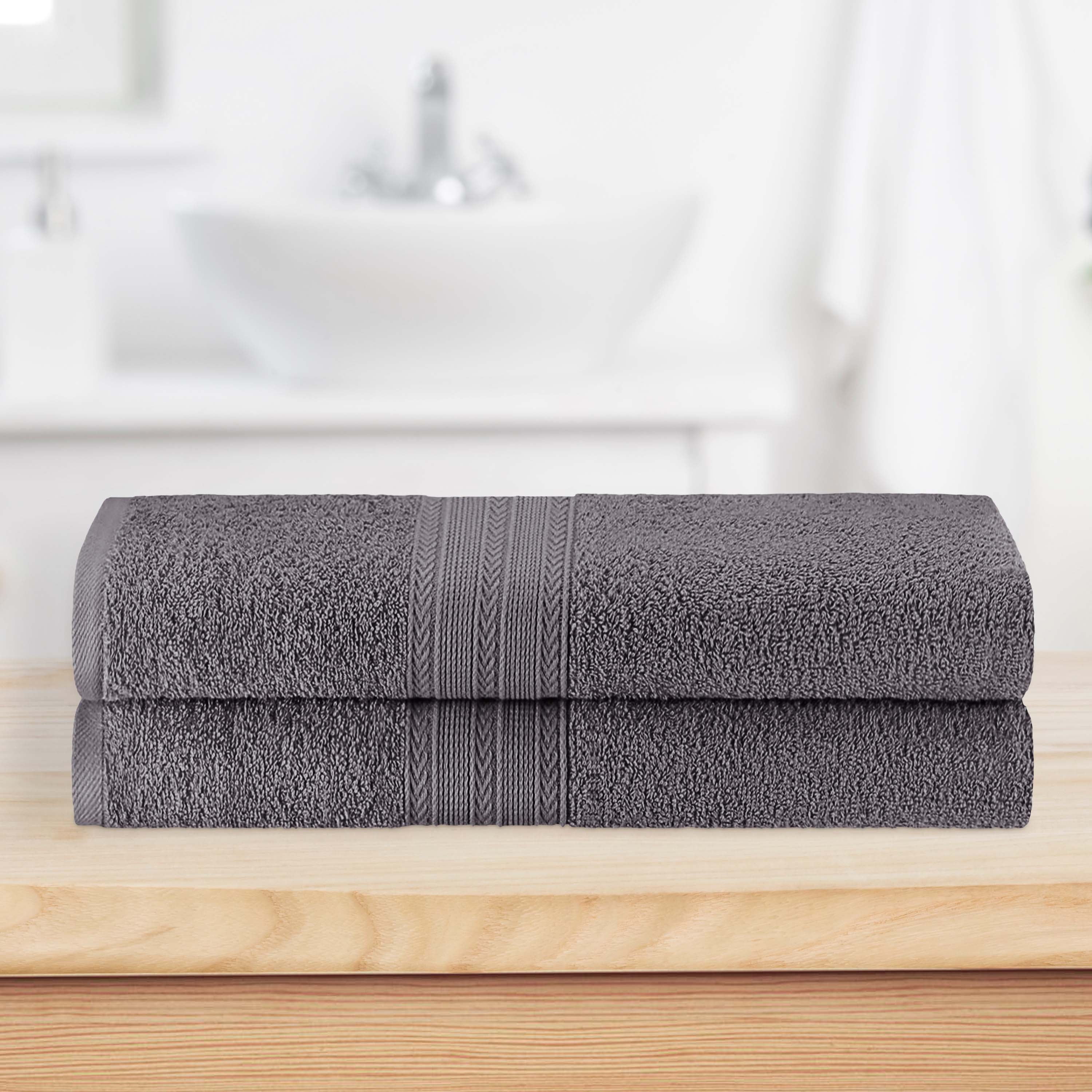 Cotton Eco Friendly 2 Piece Solid Bath Sheet Towel Set - Omnigoodsstore