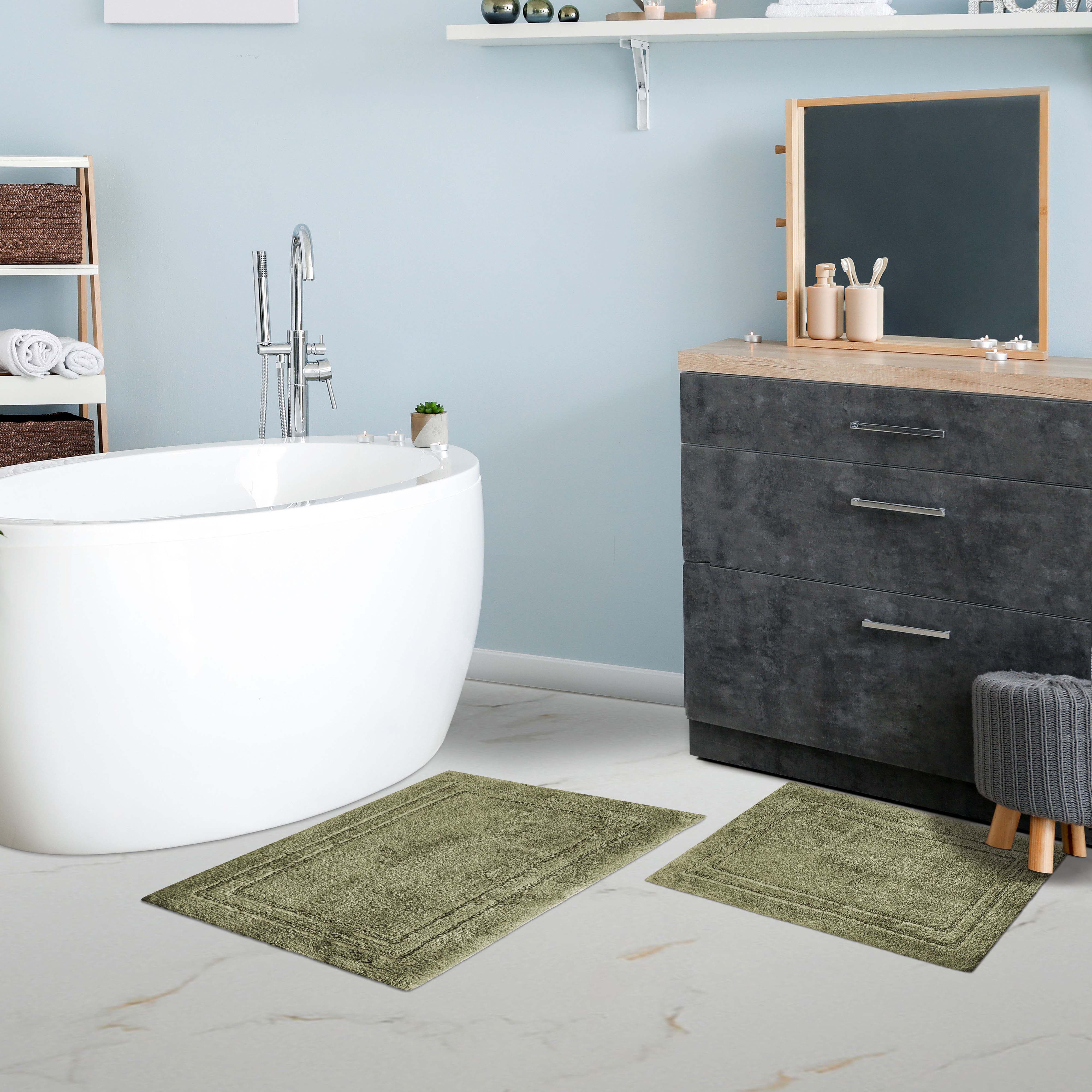 Cotton Non Slip 2 Piece Bath Rug Set - Omnigoodsstore