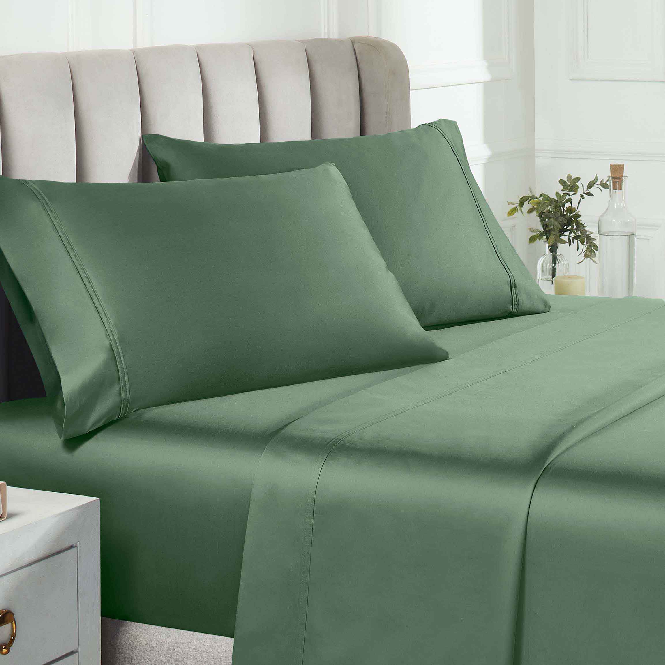 850 Thread Count Cotton Solid Bed Sheet Set - Omnigoodsstore