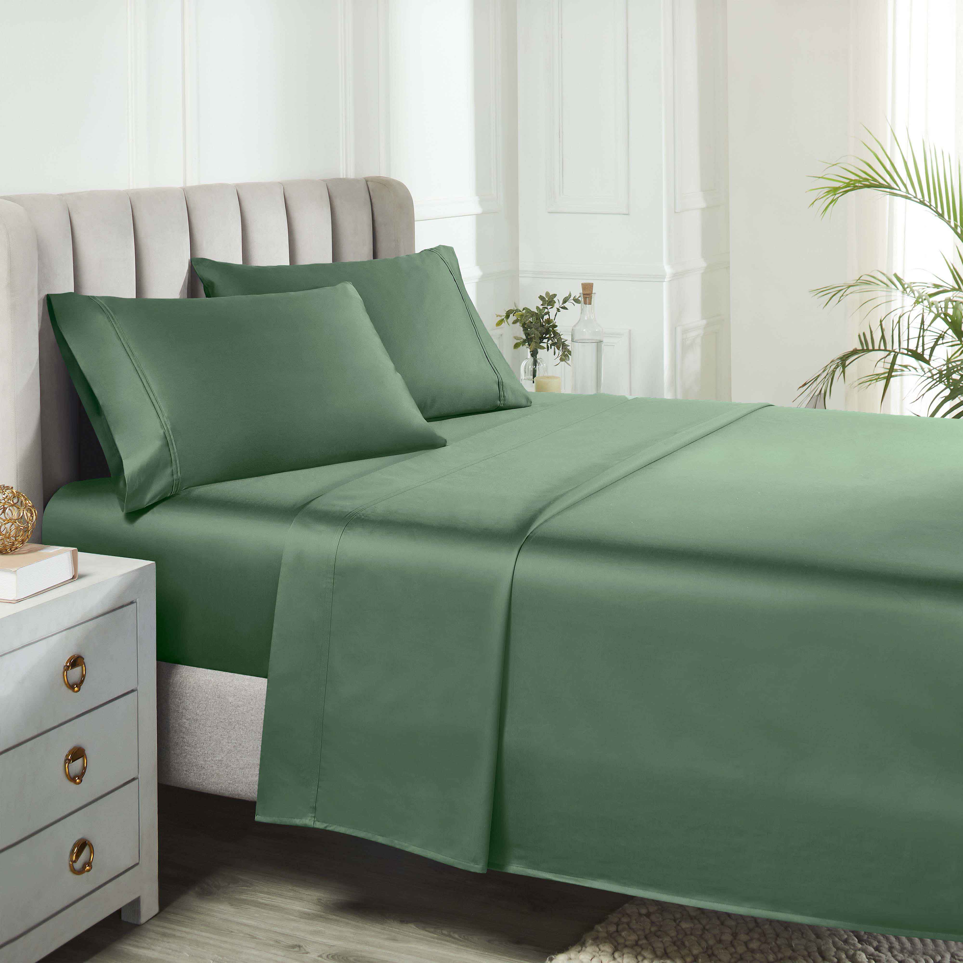 850 Thread Count Cotton Solid Bed Sheet Set - Omnigoodsstore