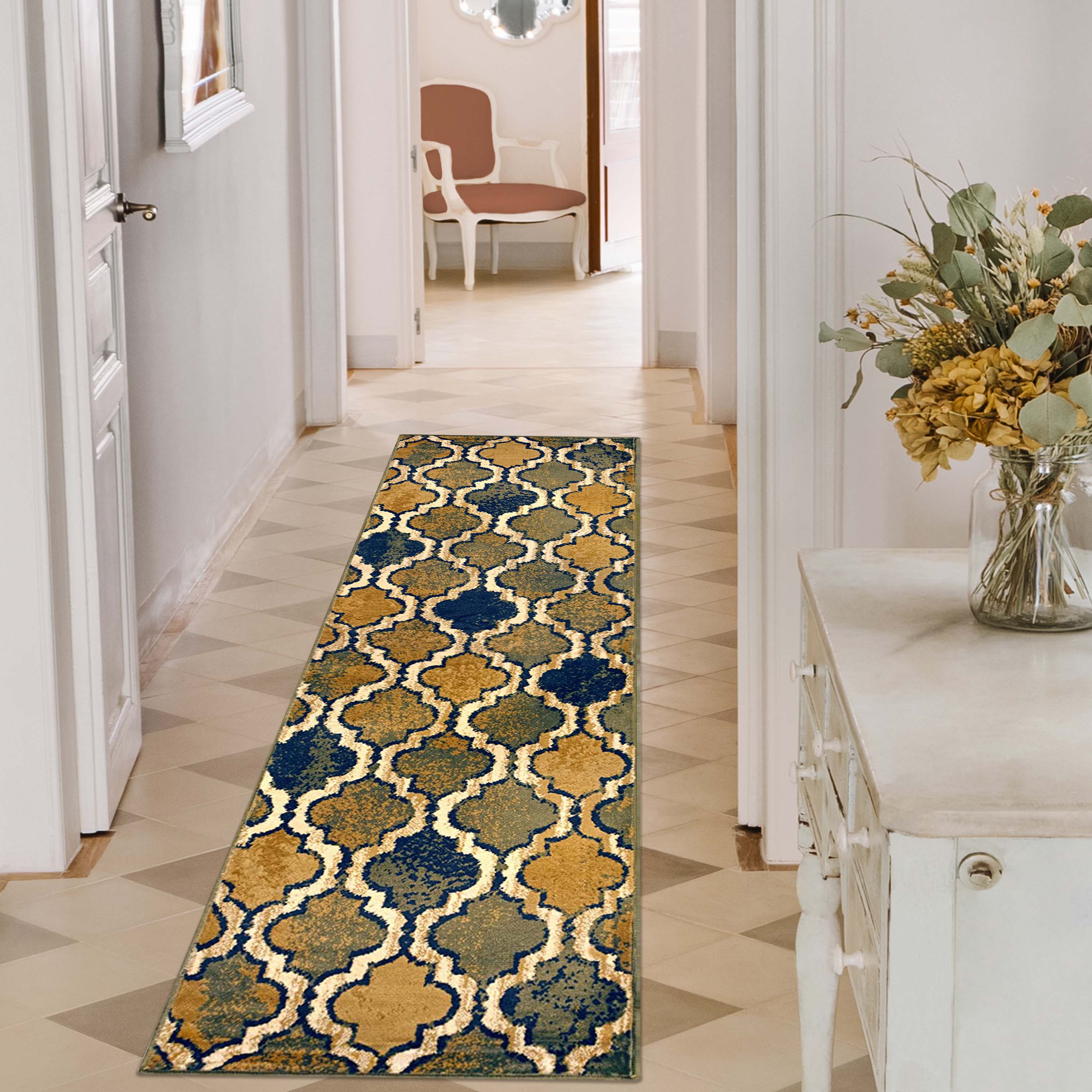 Viking Geometric Trellis Indoor Area Rugs or Runner Rug - Omnigoodsstore