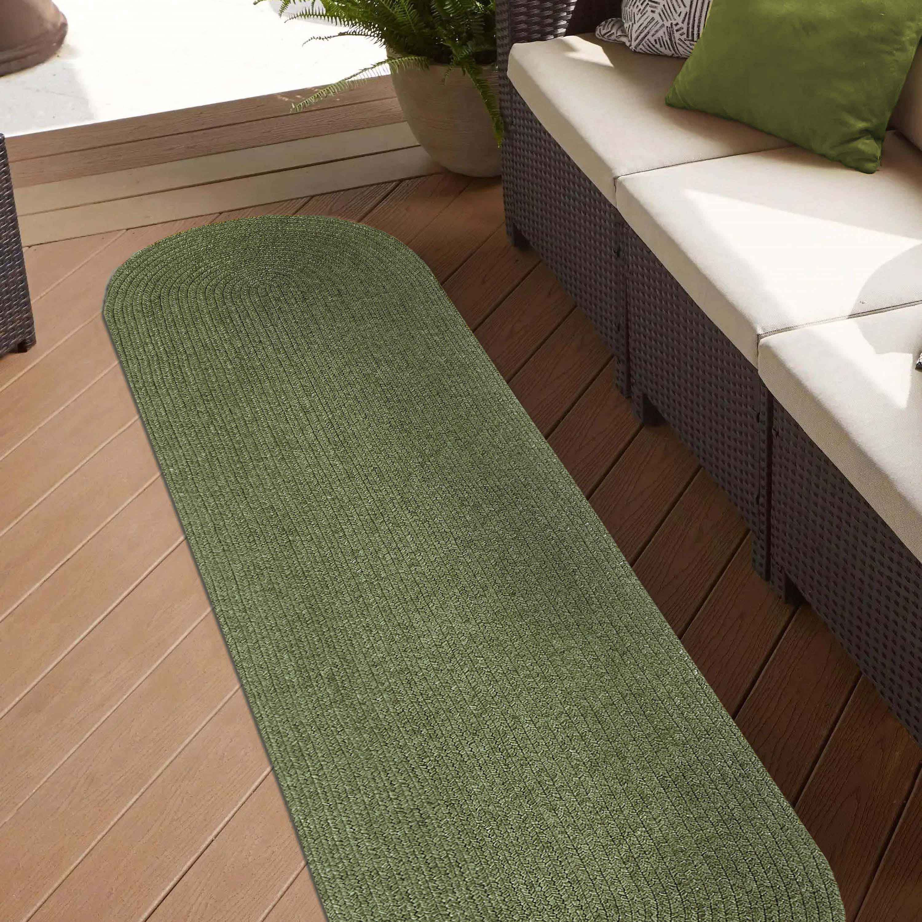 Classic Braided Area Rug Indoor Outdoor Rugs Oval - Omnigoodsstore