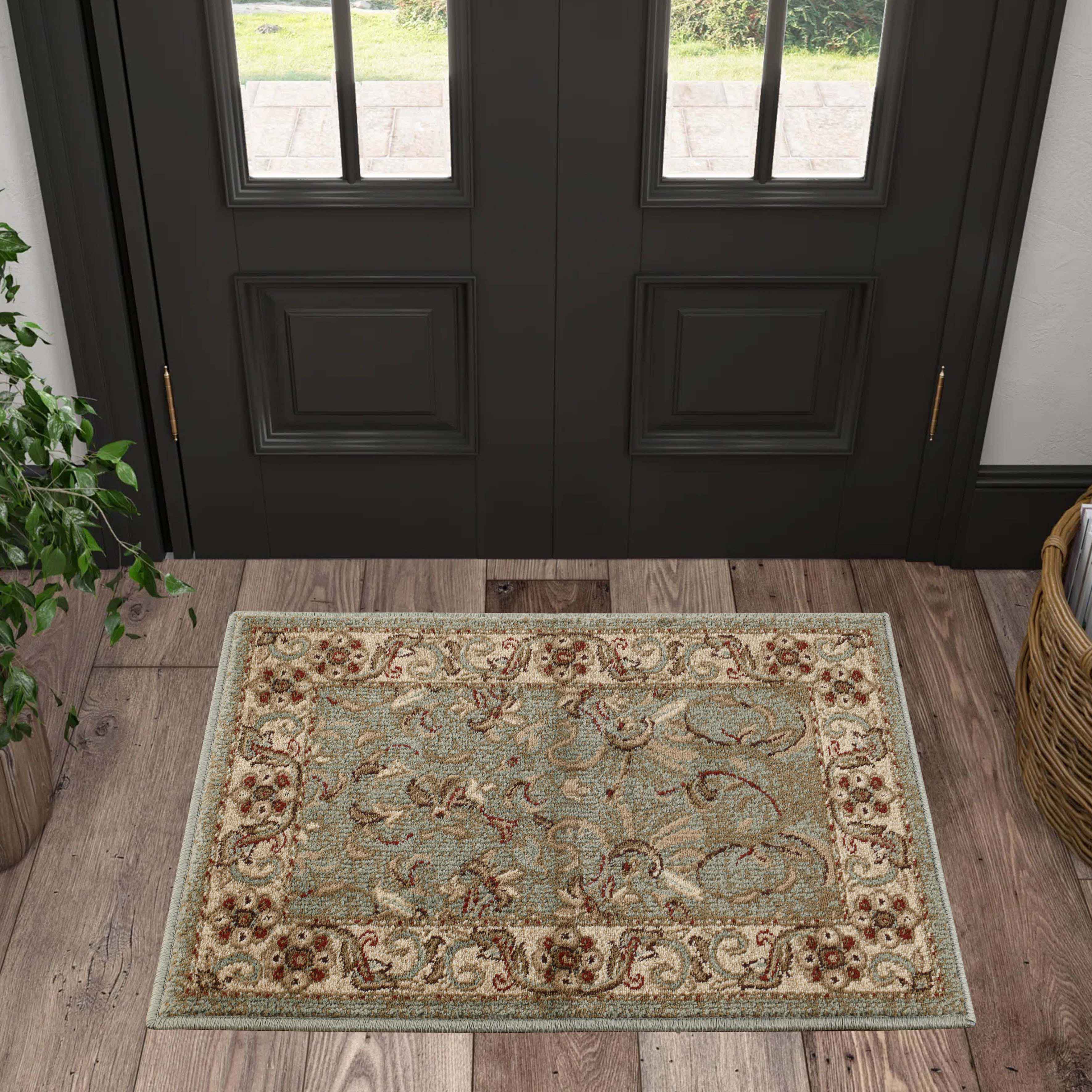 Heritage Traditional Floral Scroll Indoor Area Rug Or Runner Rug - Omnigoodsstore