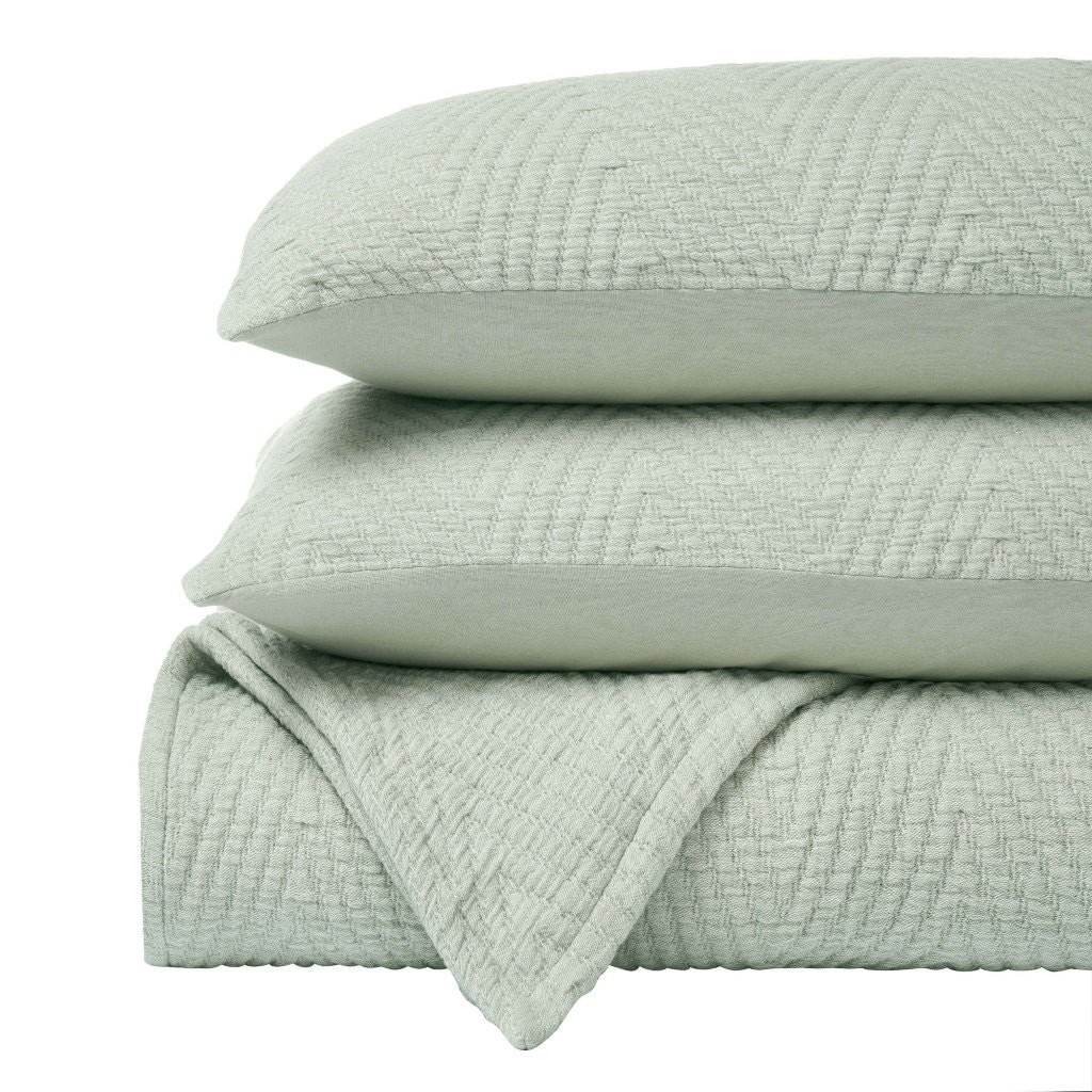 Aswan Cotton Medium Weight Chevron Woven Coverlet - Omnigoodsstore