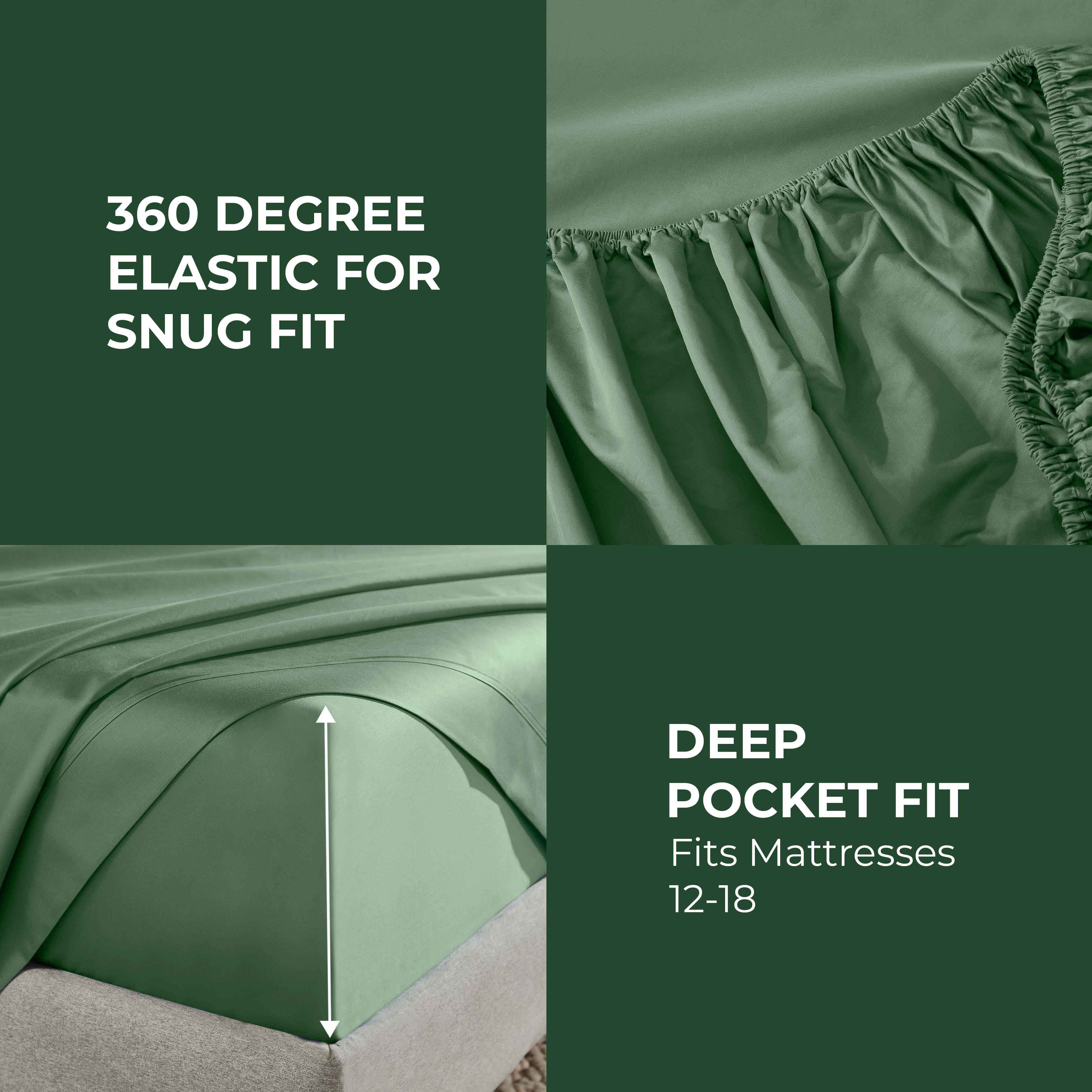 850 Thread Count Cotton Solid Bed Sheet Set - Omnigoodsstore