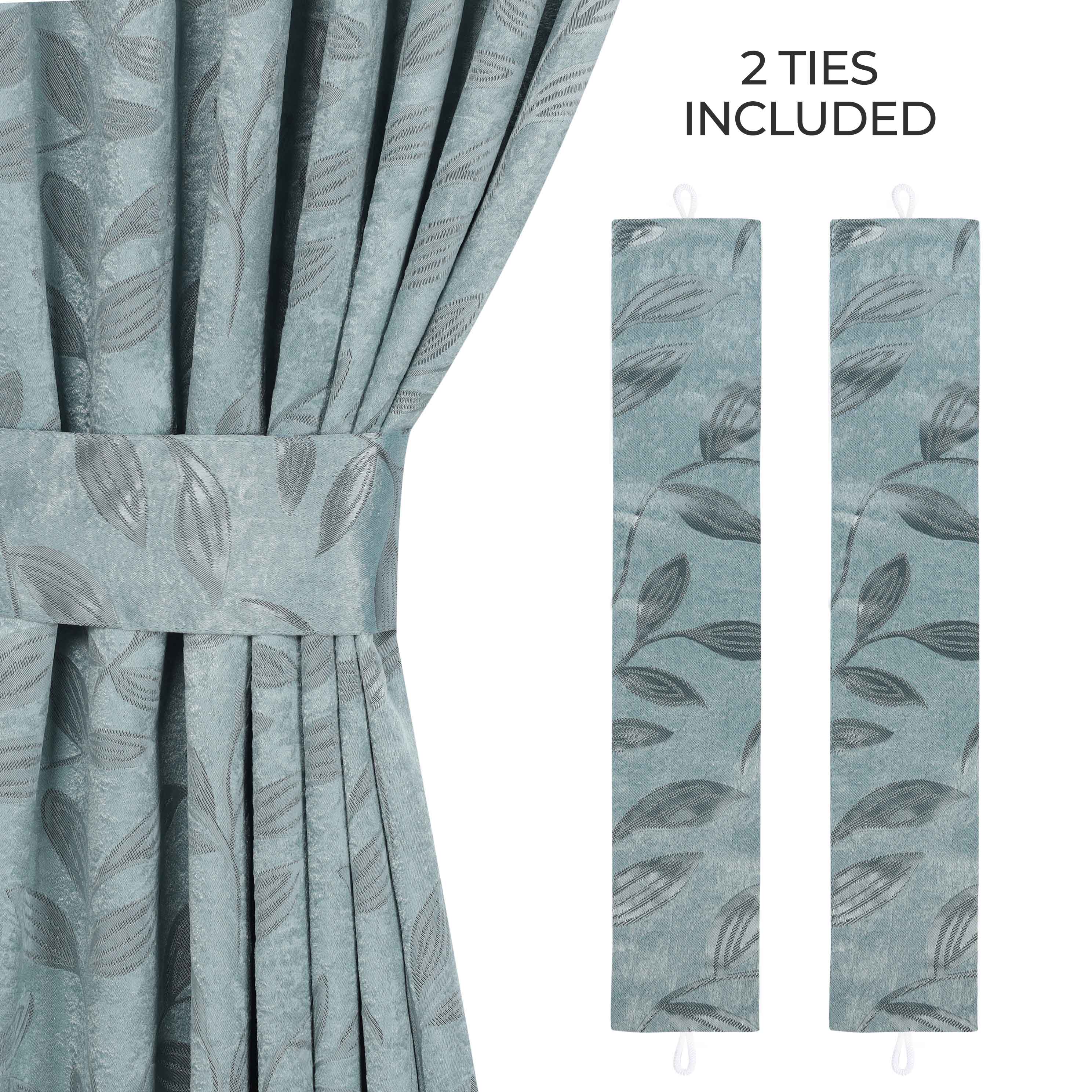 Leaves Machine Room Darkening Blackout Curtains, Set of 2 - Omnigoodsstore