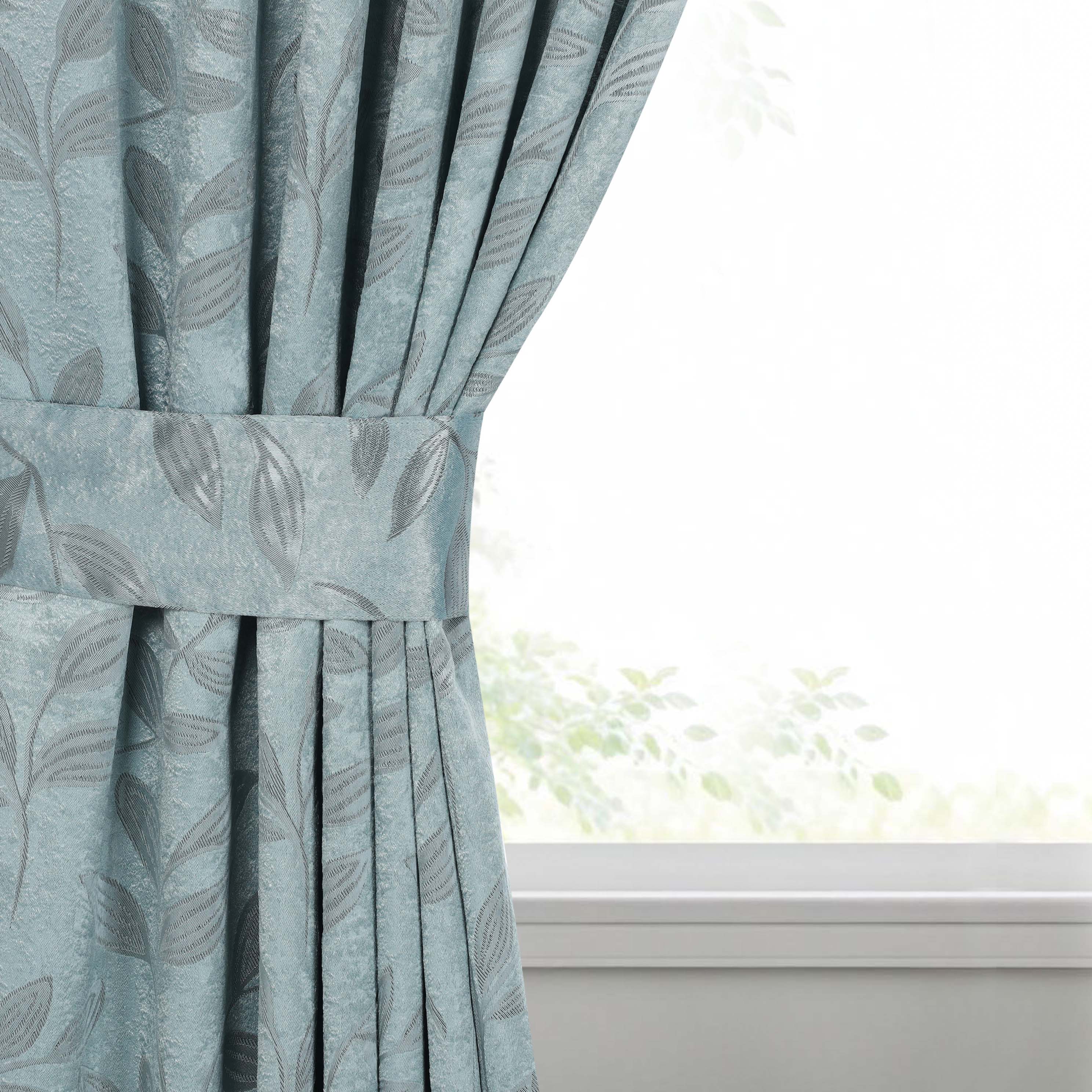 Leaves Machine Room Darkening Blackout Curtains, Set of 2 - Omnigoodsstore