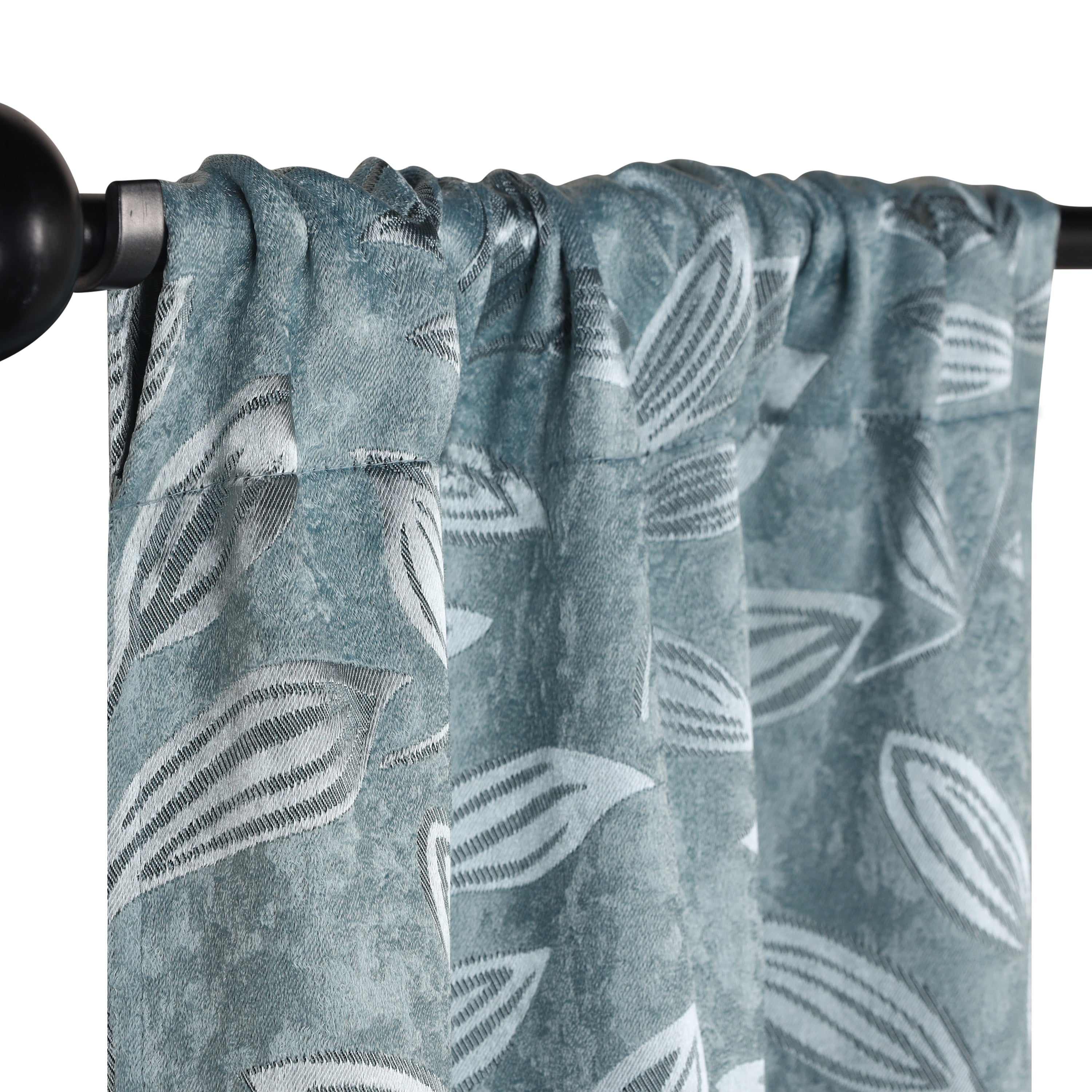 Leaves Machine Washable Room Darkening Blackout Curtains, Set of 2 - Omnigoodsstore