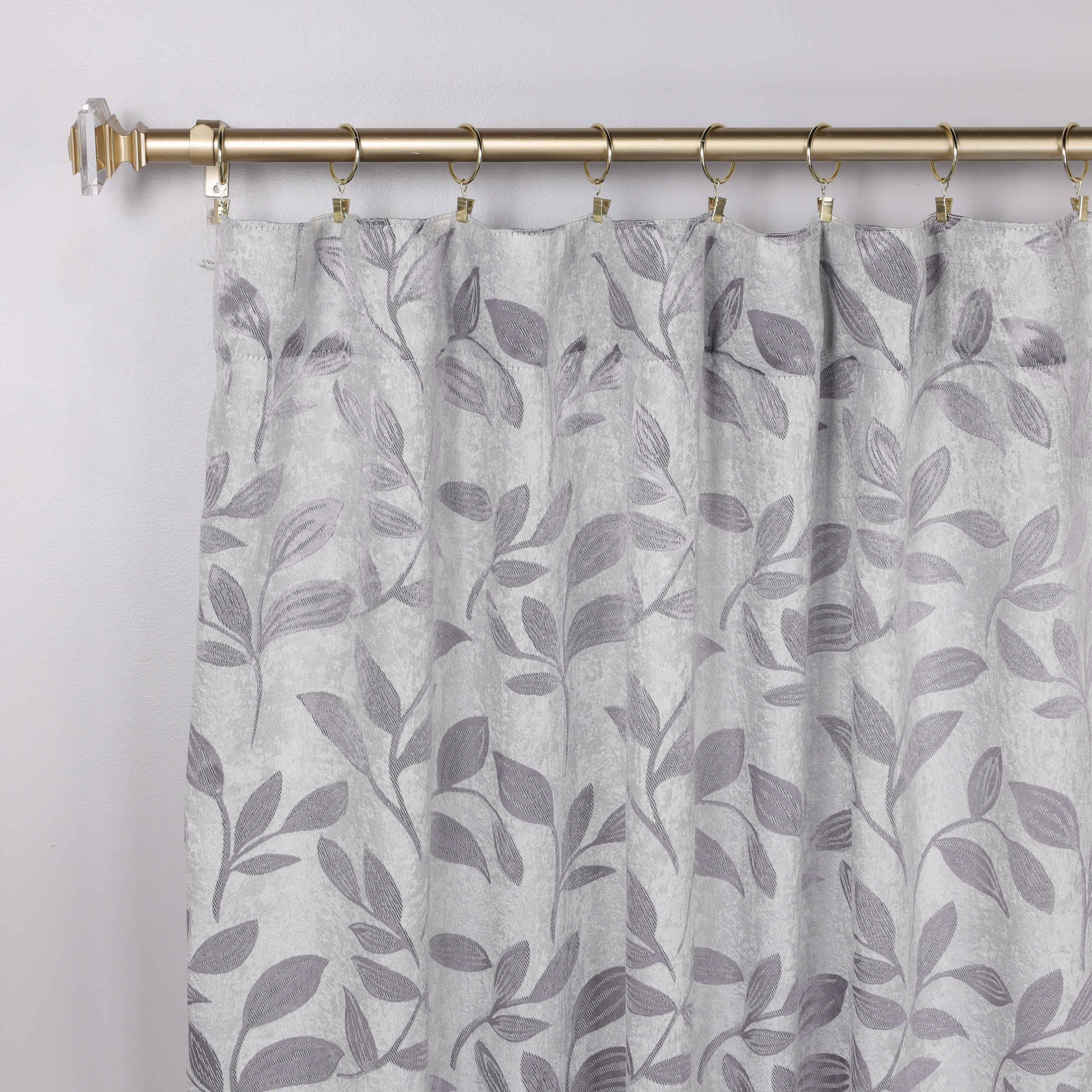 Superior Leaves Room Darkening Back Tab Blackout Curtains Panel Set - Omnigoodsstore