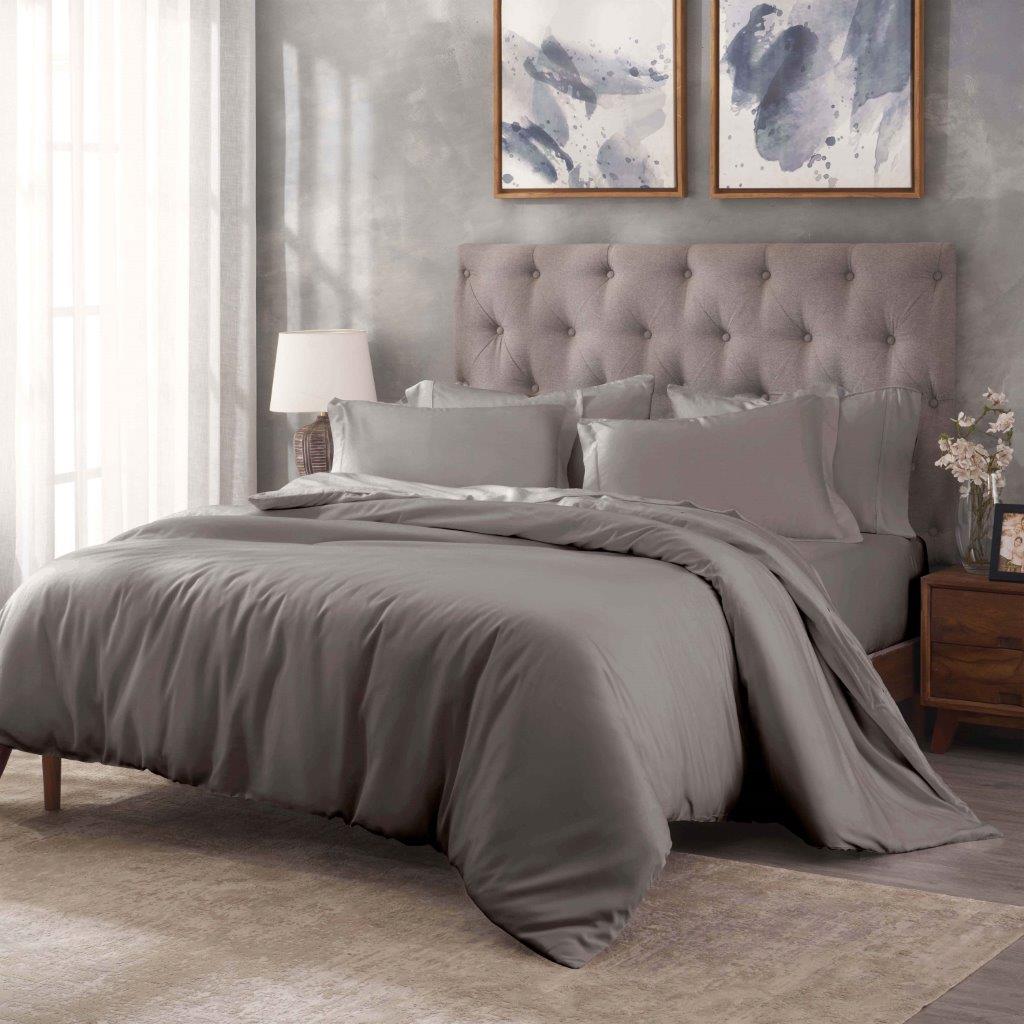 Egyptian Cotton 400 Thread Count Solid Duvet Cover Set - Omnigoodsstore