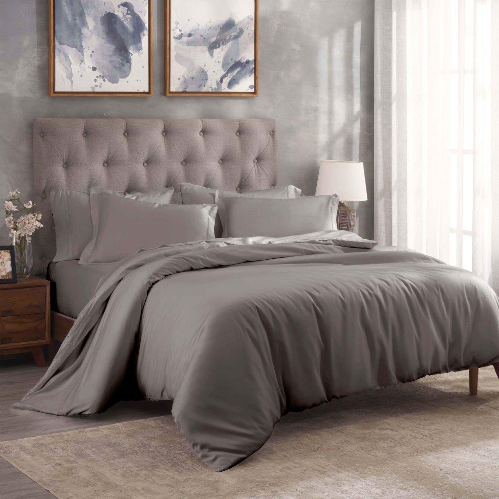 Egyptian Cotton 300 Thread Count Solid Duvet Cover Set - Omnigoodsstore