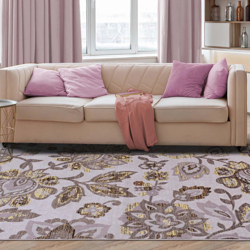 Jezabel Floral Non-Slip Washable Indoor Area Rug - Omnigoodsstore