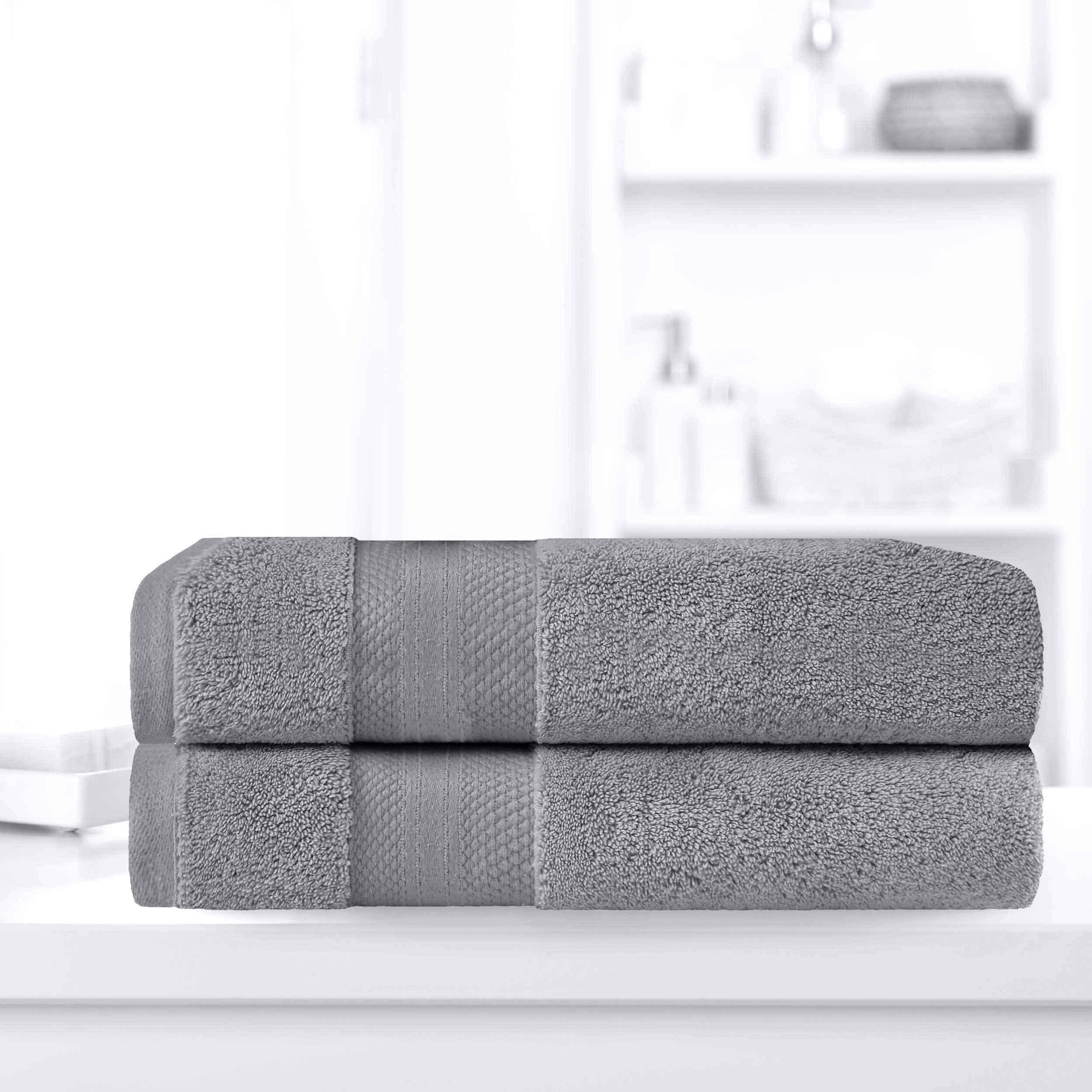 Turkish Cotton Absorbent Ultra-Plush Solid 2 Piece Bath Sheet Set - Omnigoodsstore