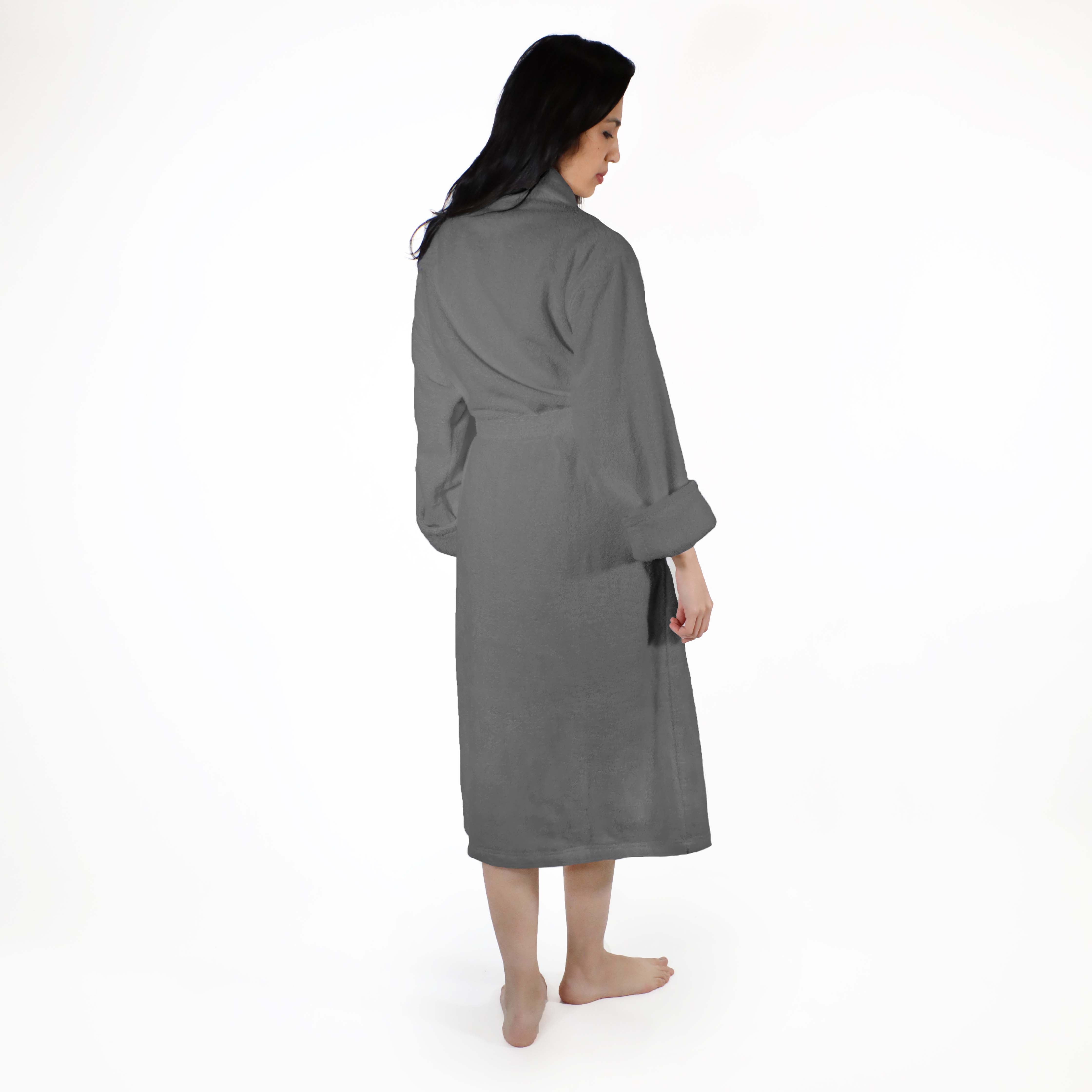 Classic Women's Bath Robe Turkish Cotton Bathrobe with Adjustable Belt - Omnigoodsstore