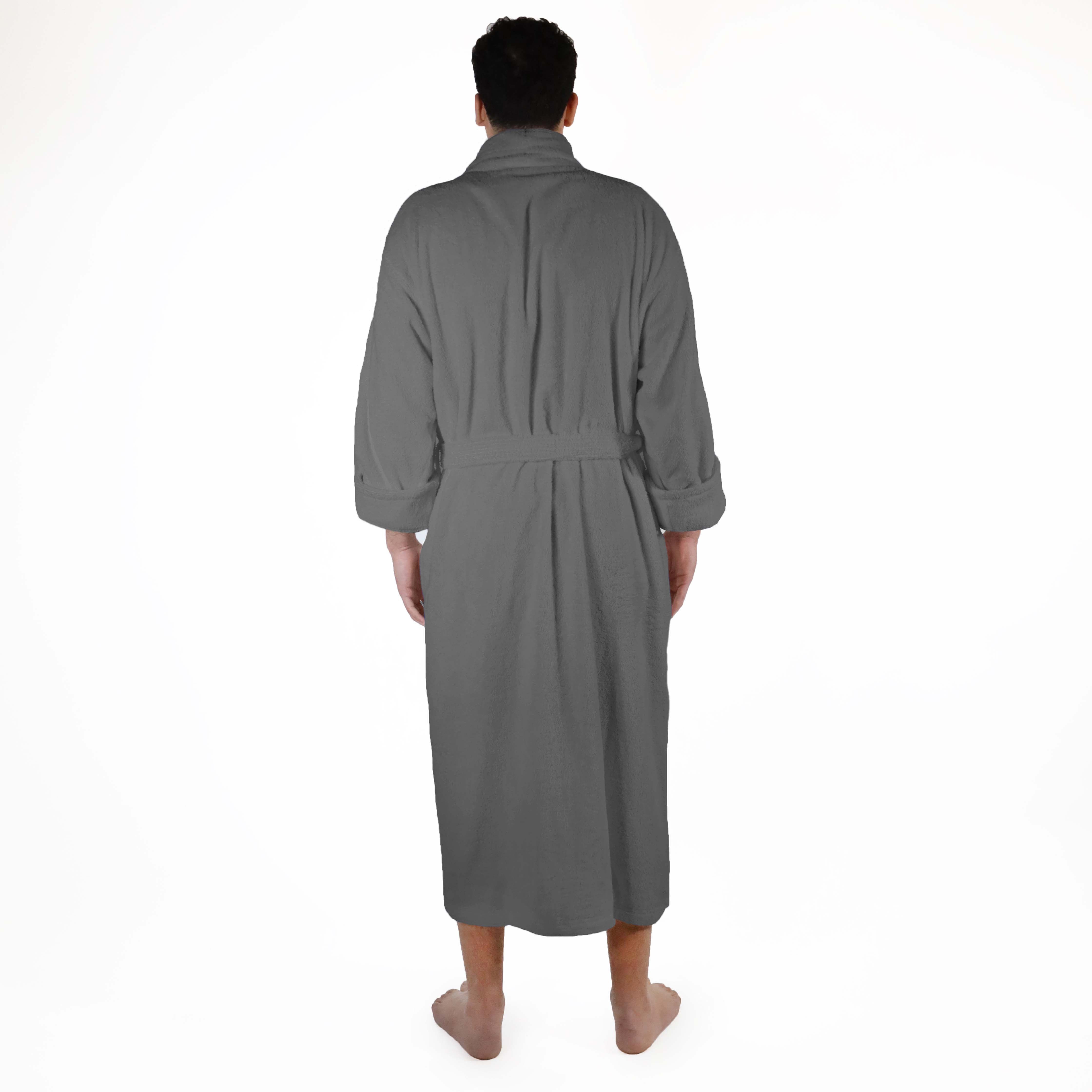 Classic Men's Bath Robe Turkish Cotton Bathrobe with Adjustable Belt - Omnigoodsstore