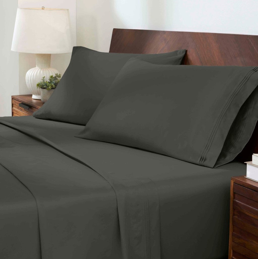 1000 Thread Count Egyptian Cotton Bed Sheet Set Olympic Queen - Omnigoodsstore