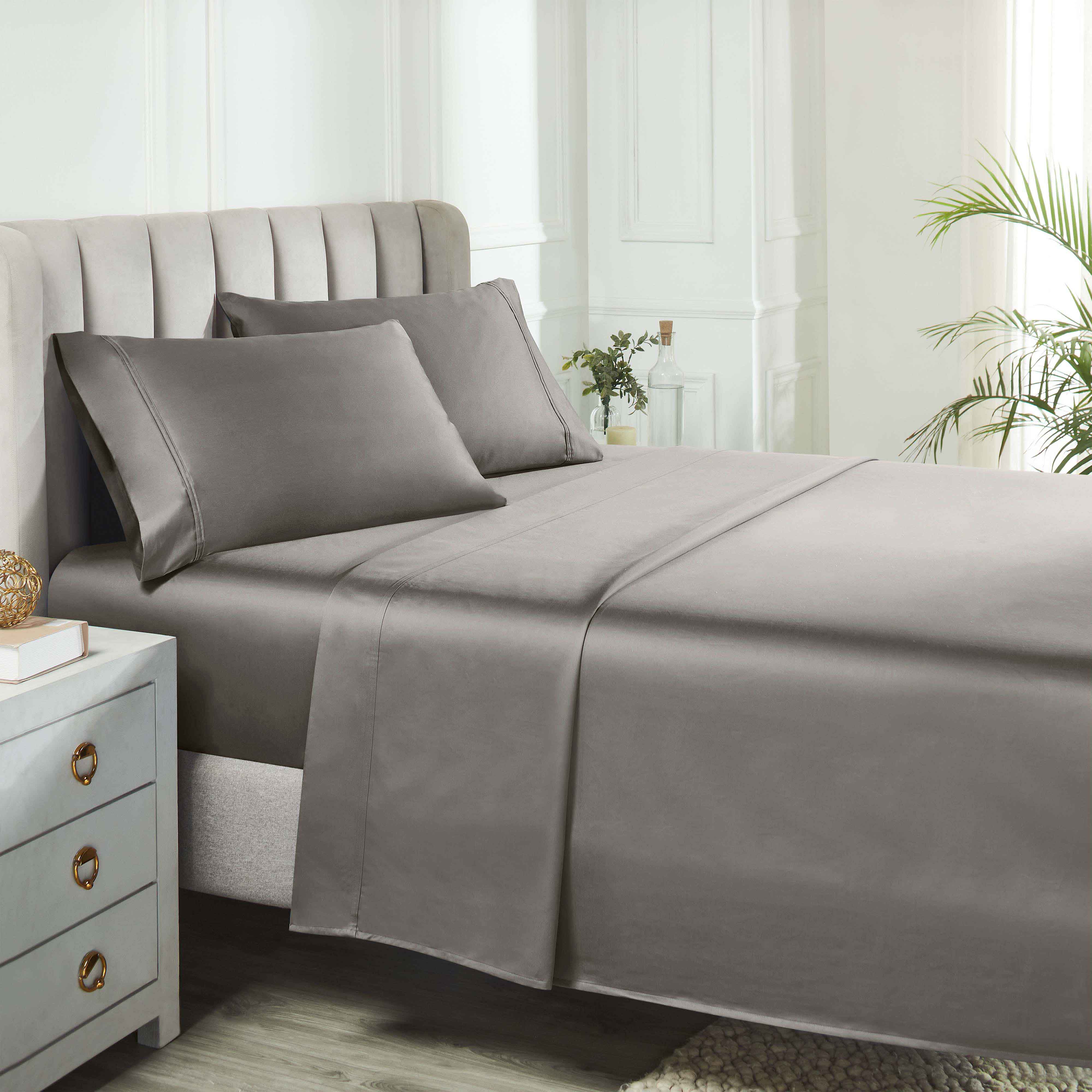 850 Thread Count Cotton Solid Bed Sheet Set - Omnigoodsstore