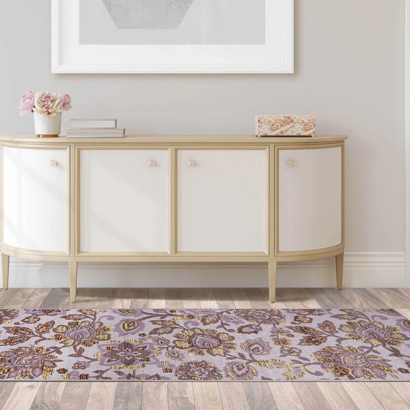 Jezabel Floral Non-Slip Washable Indoor Area Rug - Omnigoodsstore