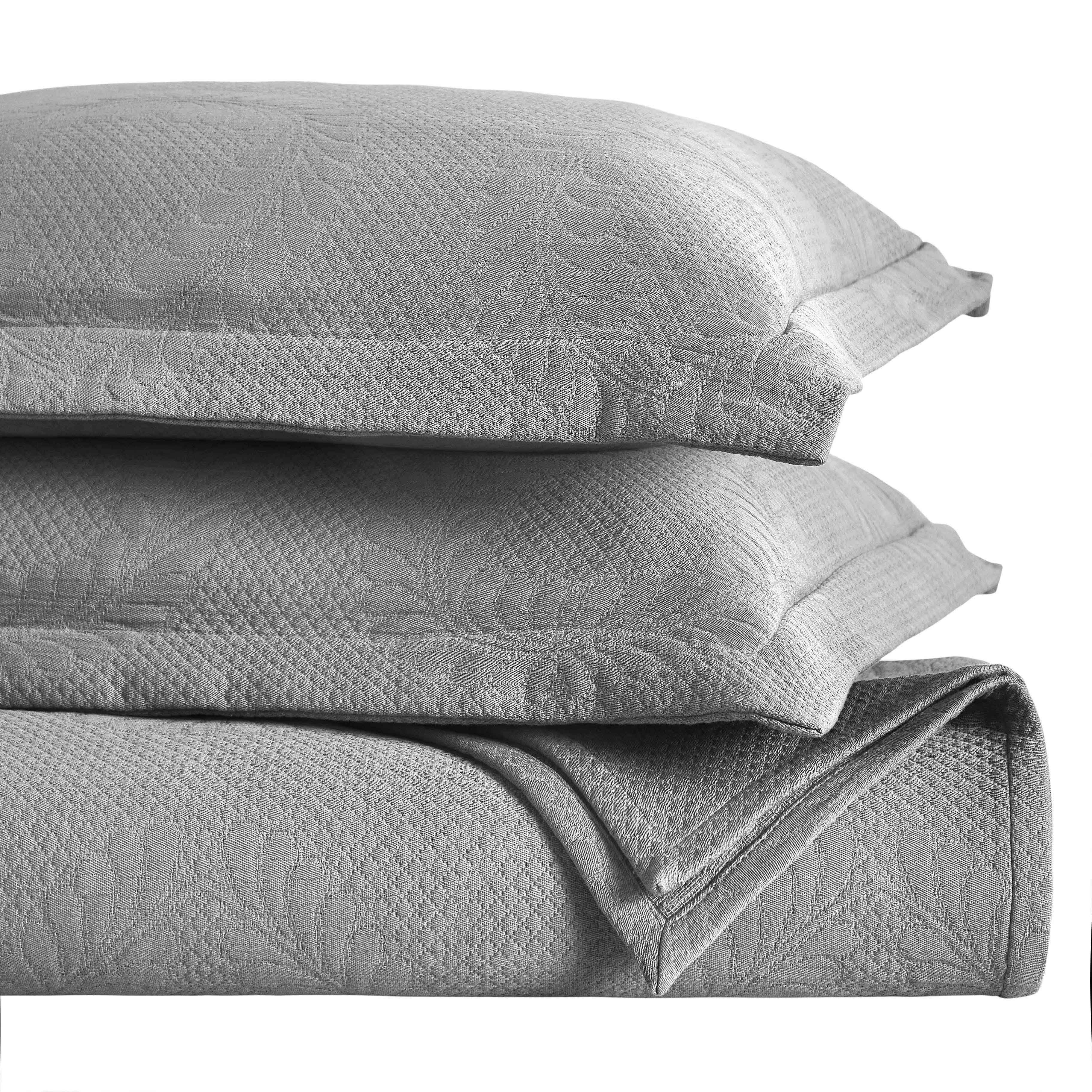 Peploi Cotton Medium Weight Matelasse Bedspread and Sham Set - Omnigoodsstore