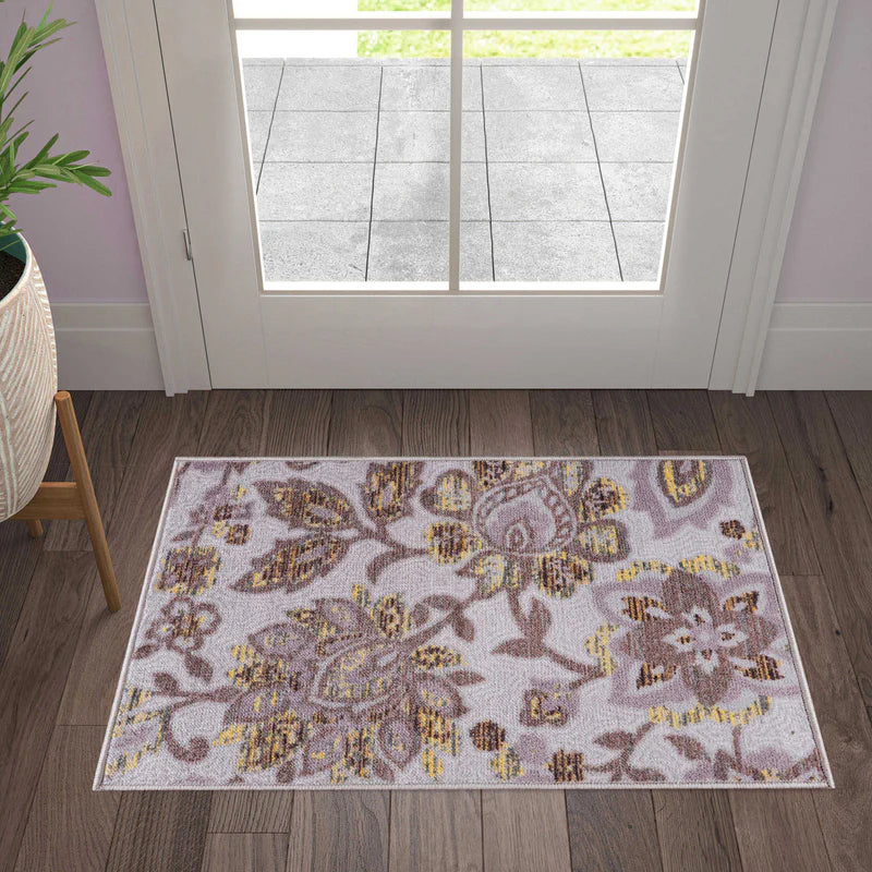 Jezabel Floral Non-Slip Washable Indoor Area Rug - Omnigoodsstore