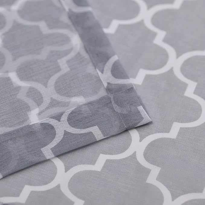 Trellis Sheer Grommet Curtain Panel Set - Omnigoodsstore