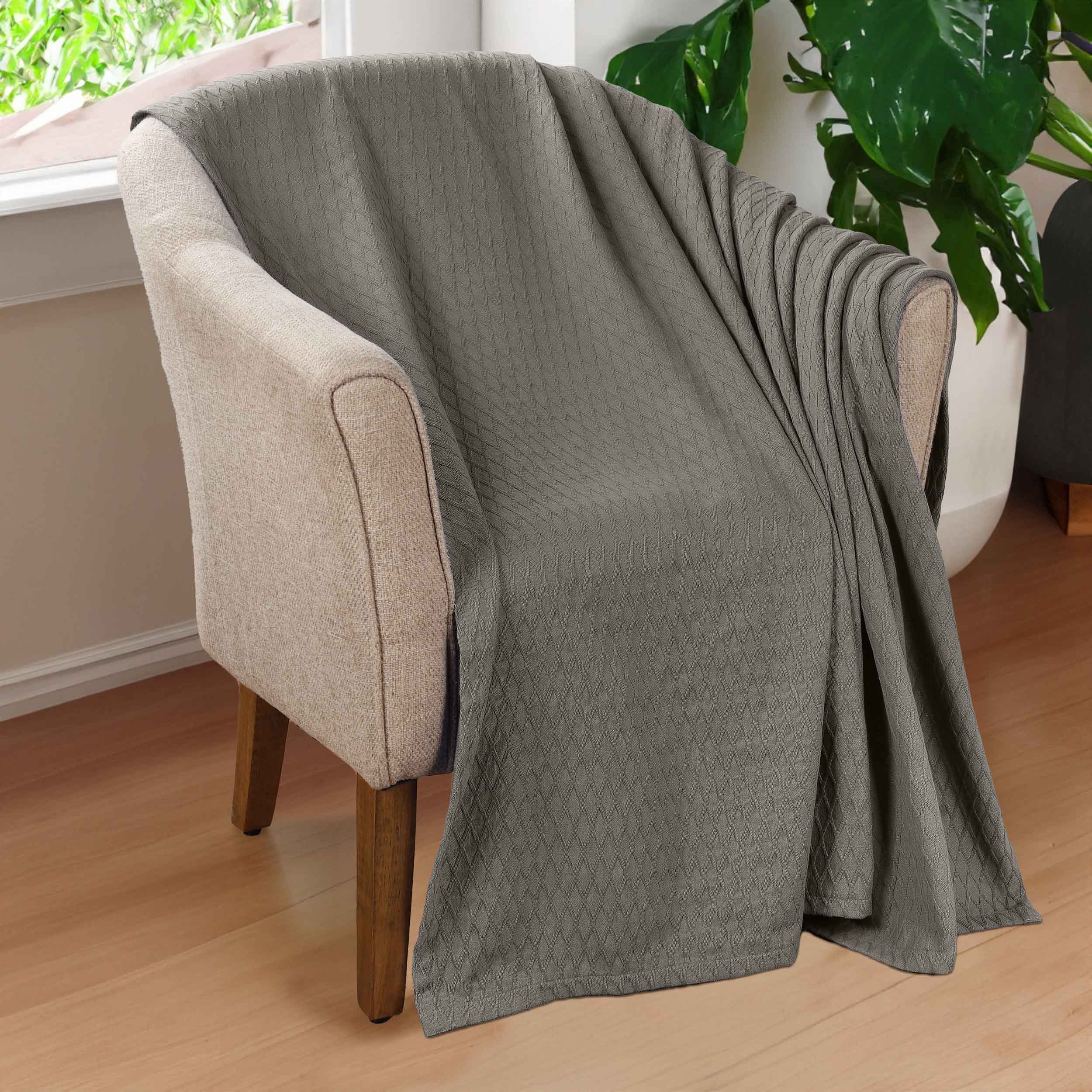 Cotton All Season Diamond Bed Blanket & Sofa Throw - Omnigoodsstore