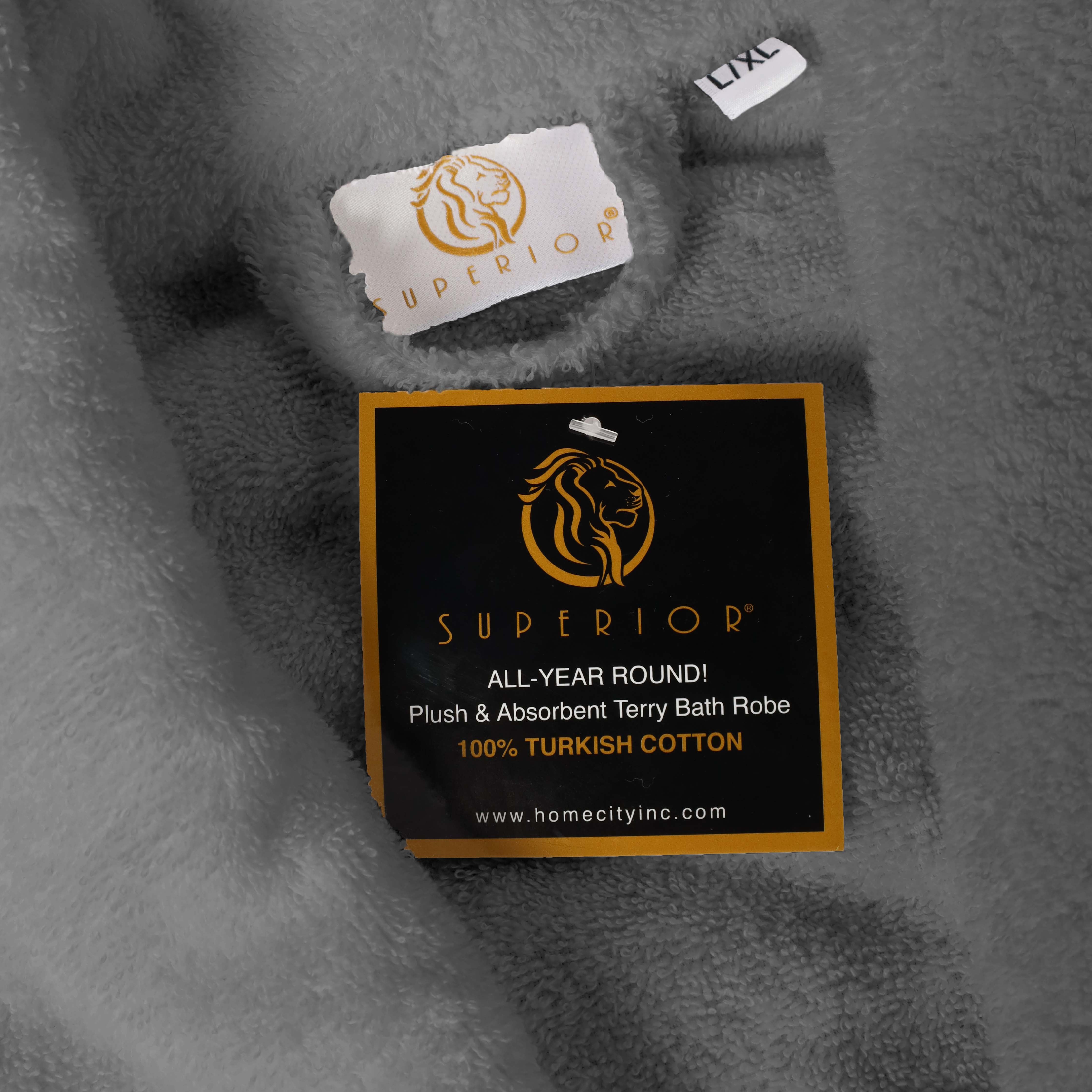 Classic Men's Bath Robe Turkish Cotton Bathrobe with Adjustable Belt - Omnigoodsstore