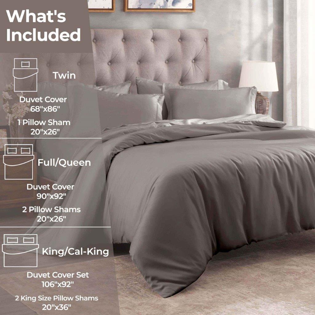 Egyptian Cotton 300 Thread Count Solid Duvet Cover Set - Omnigoodsstore
