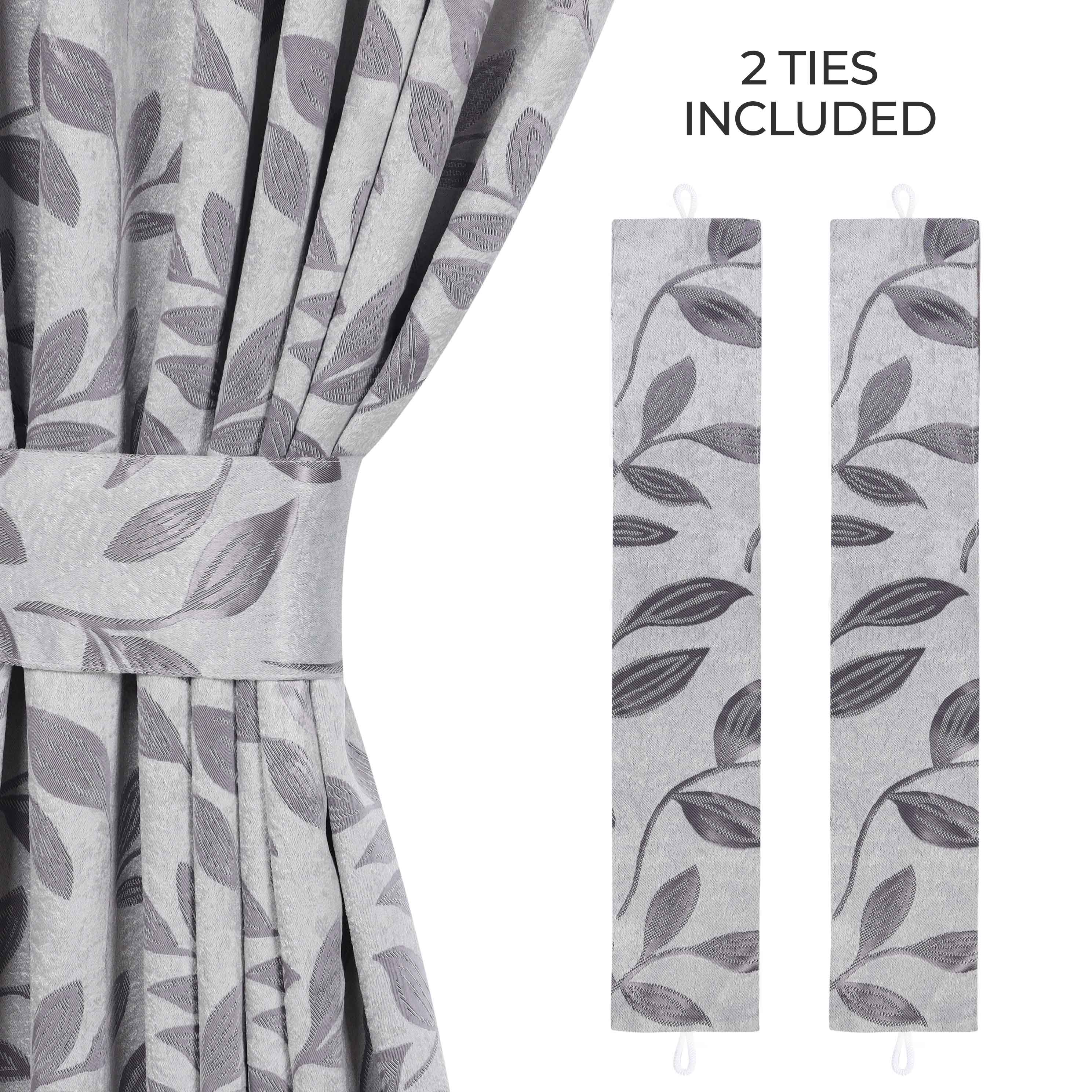 Leaves Machine Room Darkening Blackout Curtains, Set of 2 - Omnigoodsstore