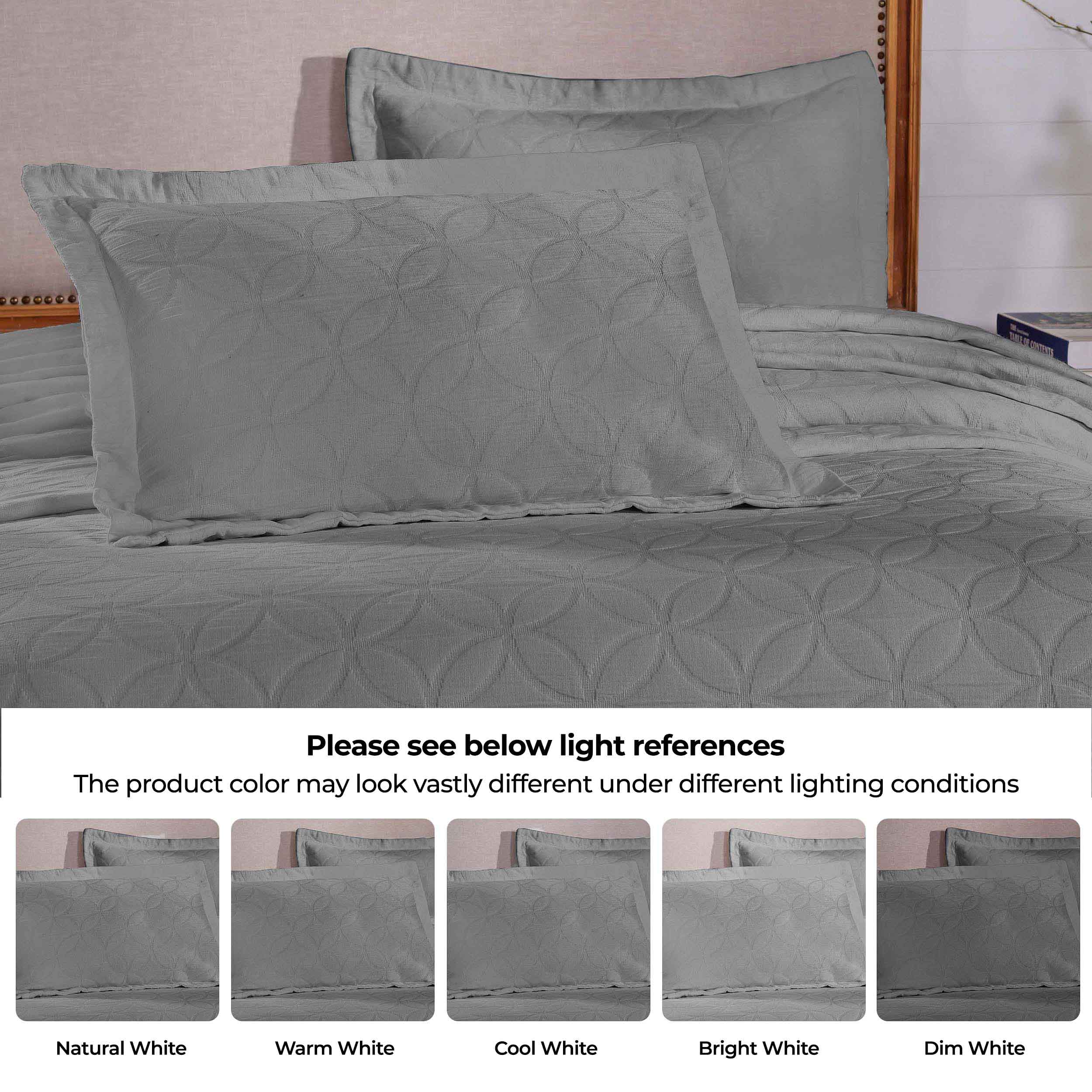 Serenity Cotton Matelasse Celtic Circle Airy Bedspread Set - Omnigoodsstore