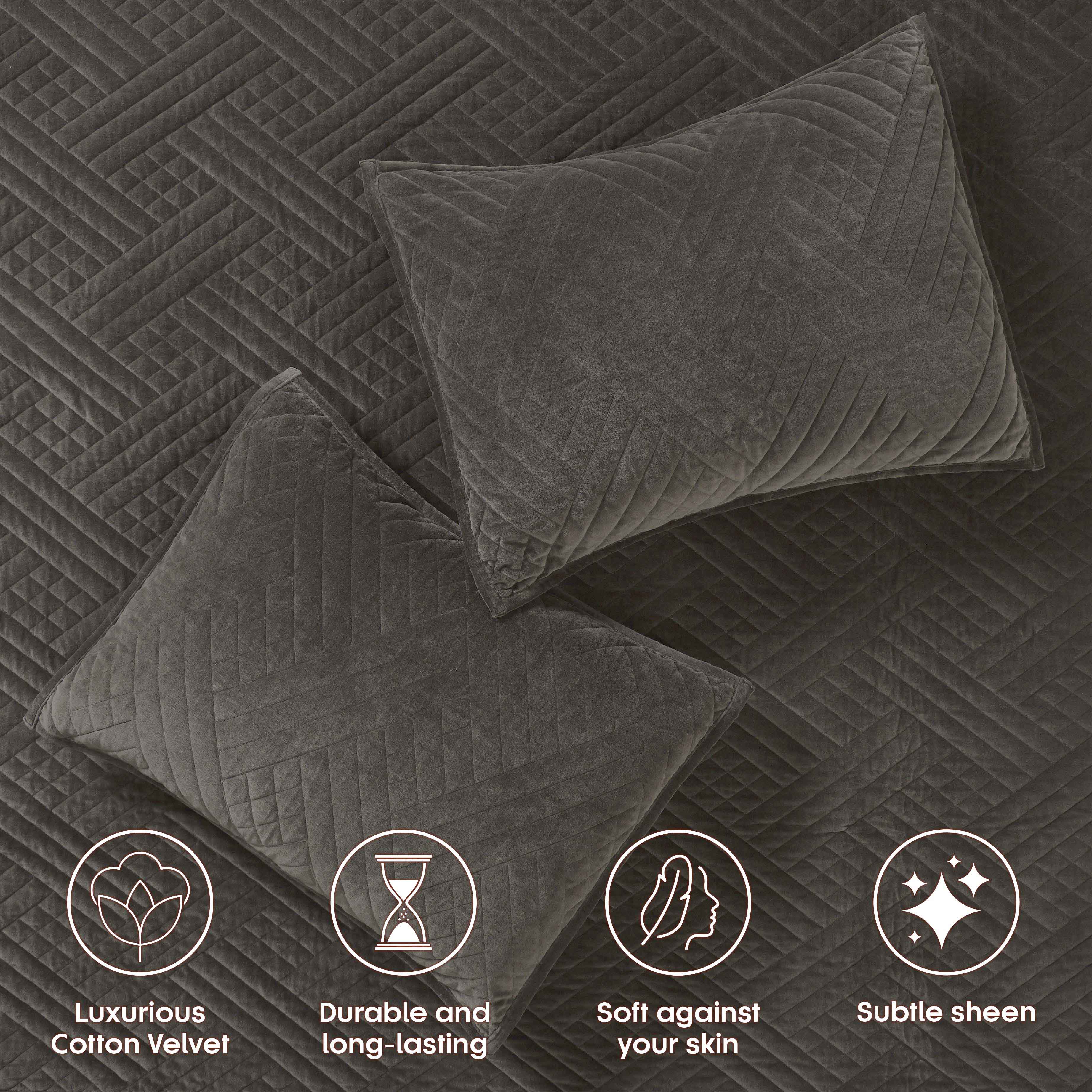 Karina Cotton Velvet Lightweight Quilt and Sham Set - Omnigoodsstore