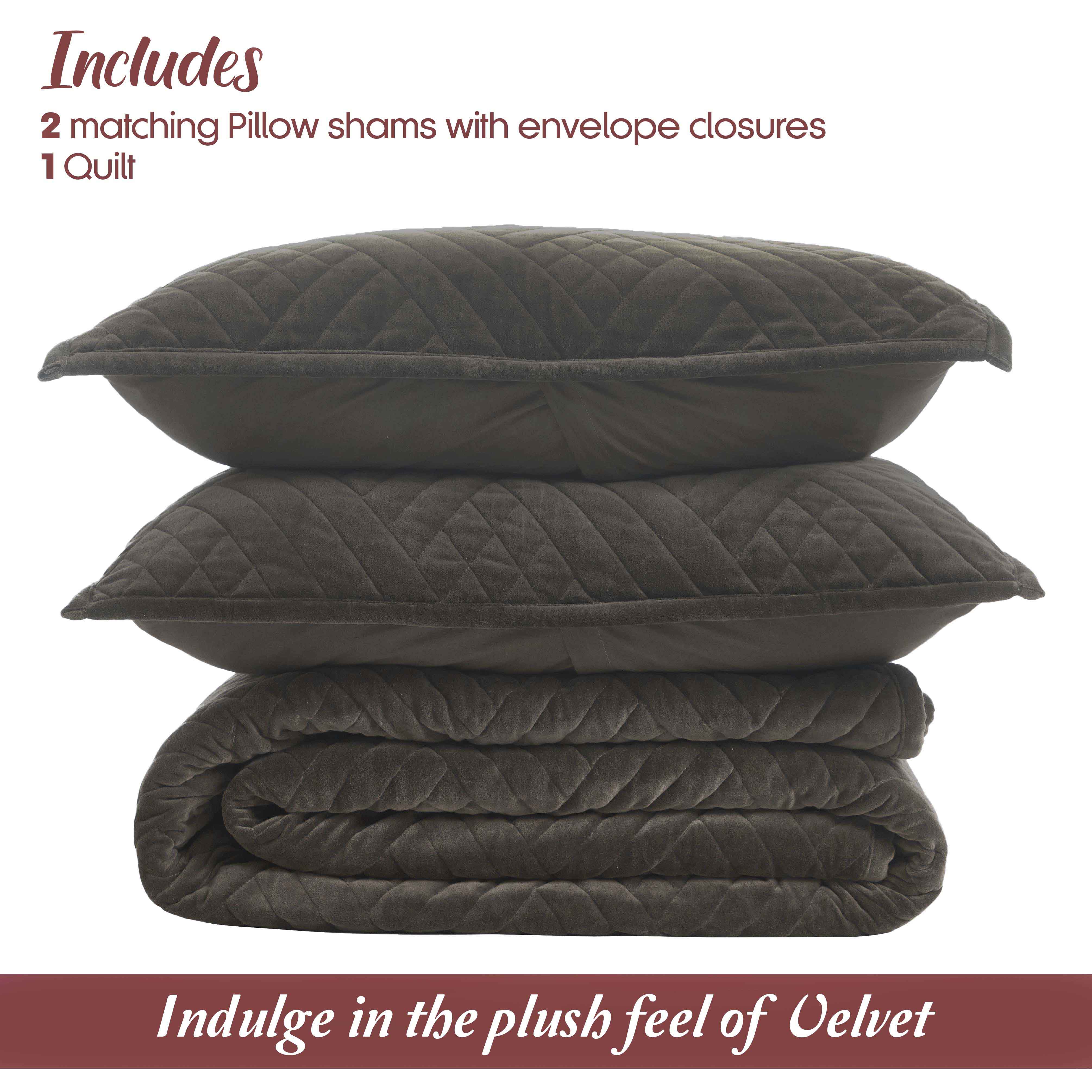 Karina Cotton Velvet Lightweight Quilt and Sham Set - Omnigoodsstore