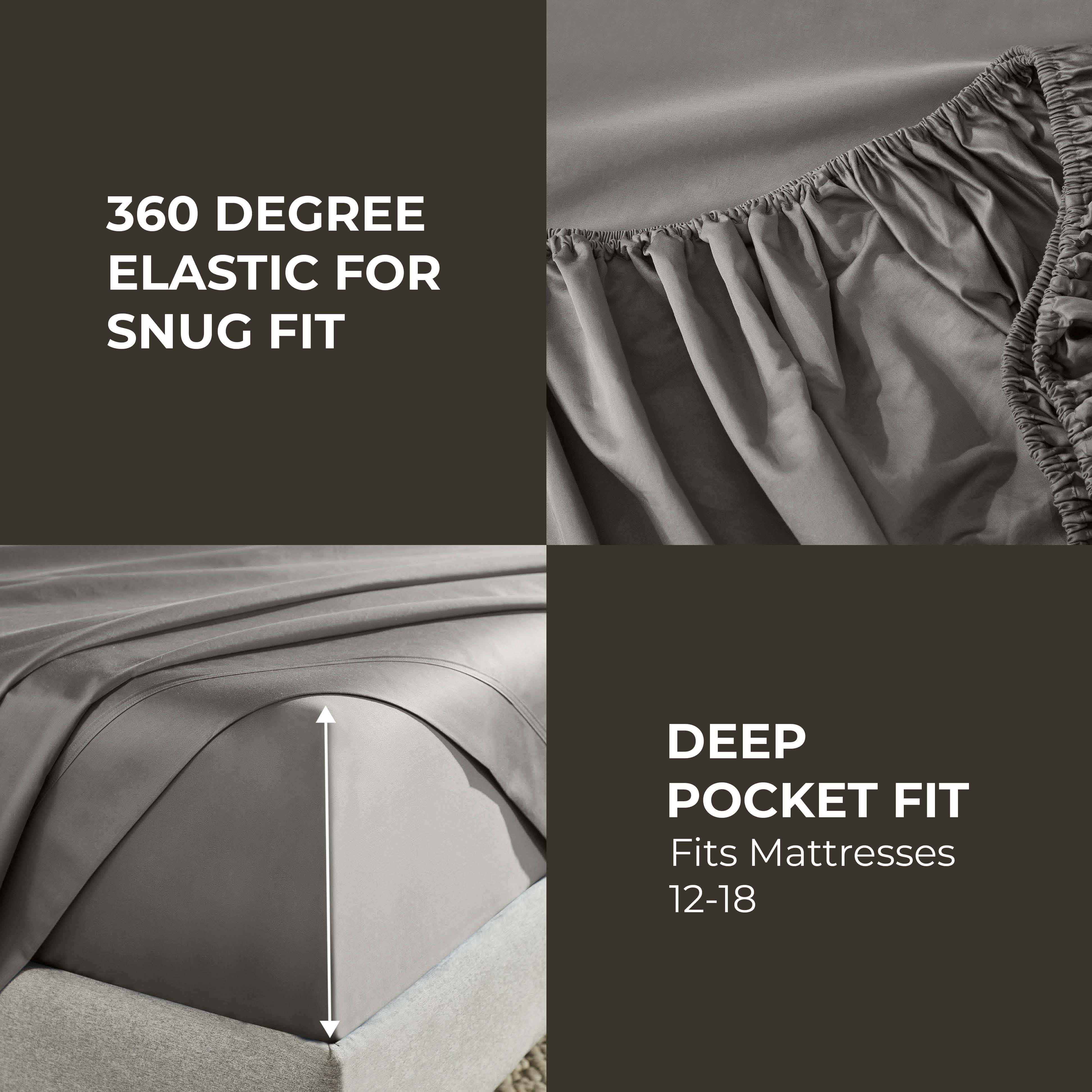 850 Thread Count Cotton Solid Bed Sheet Set - Omnigoodsstore