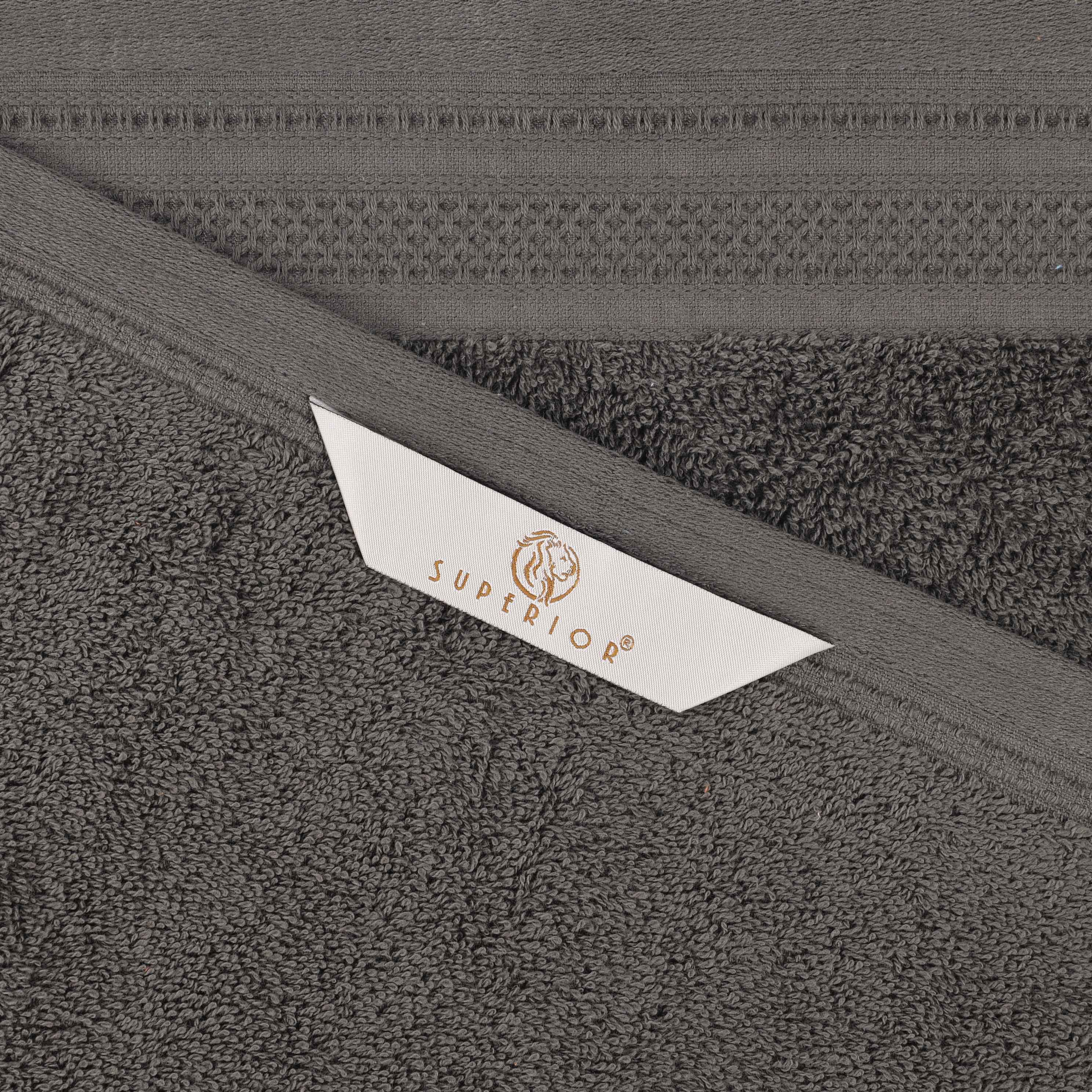 Honeycomb Textured Waffle Border Luxury Cotton Face Towels, Set of 12 - Omnigoodsstore